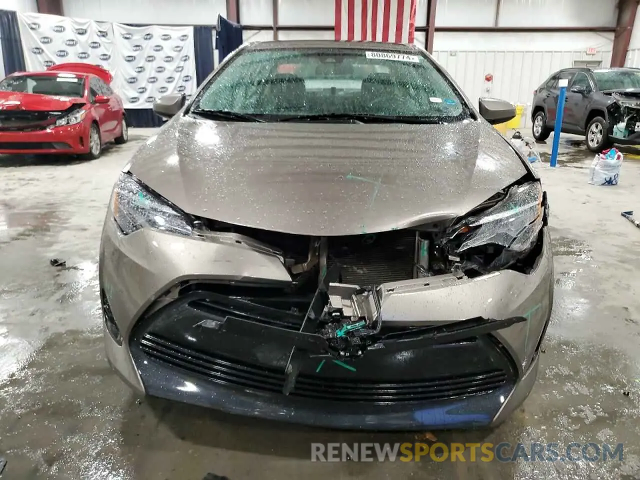 5 fotografías del automóvil dañado 5YFBURHE3KP870089 TOYOTA COROLLA 2019