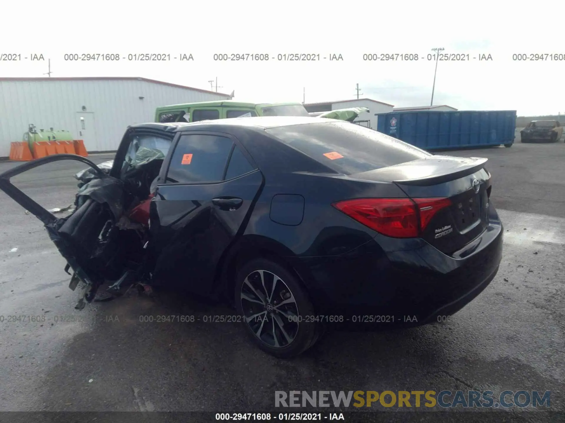 3 fotografías del automóvil dañado 5YFBURHE3KP873297 TOYOTA COROLLA 2019