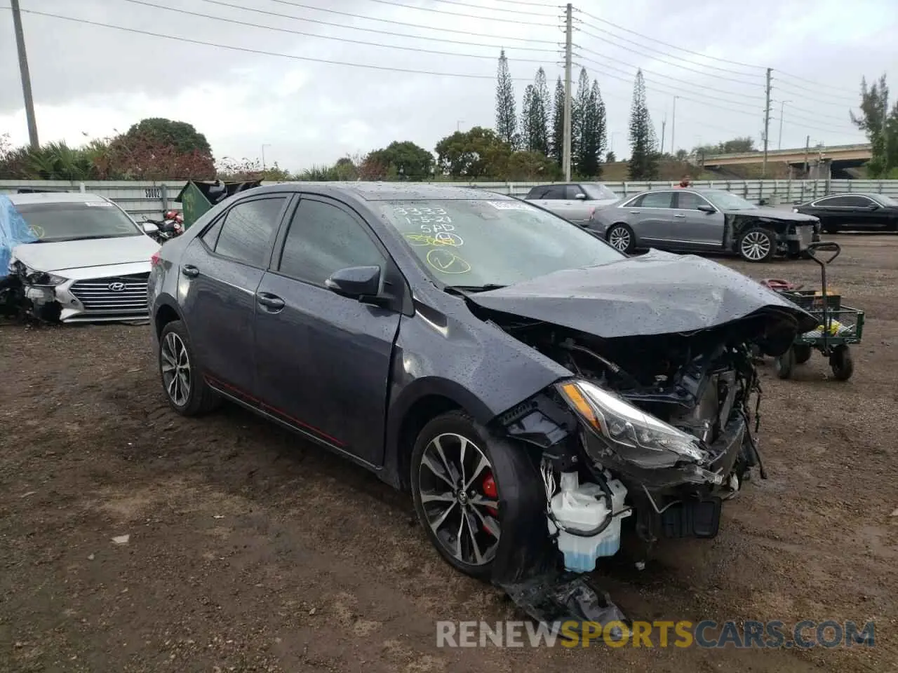 1 fotografías del automóvil dañado 5YFBURHE3KP873333 TOYOTA COROLLA 2019