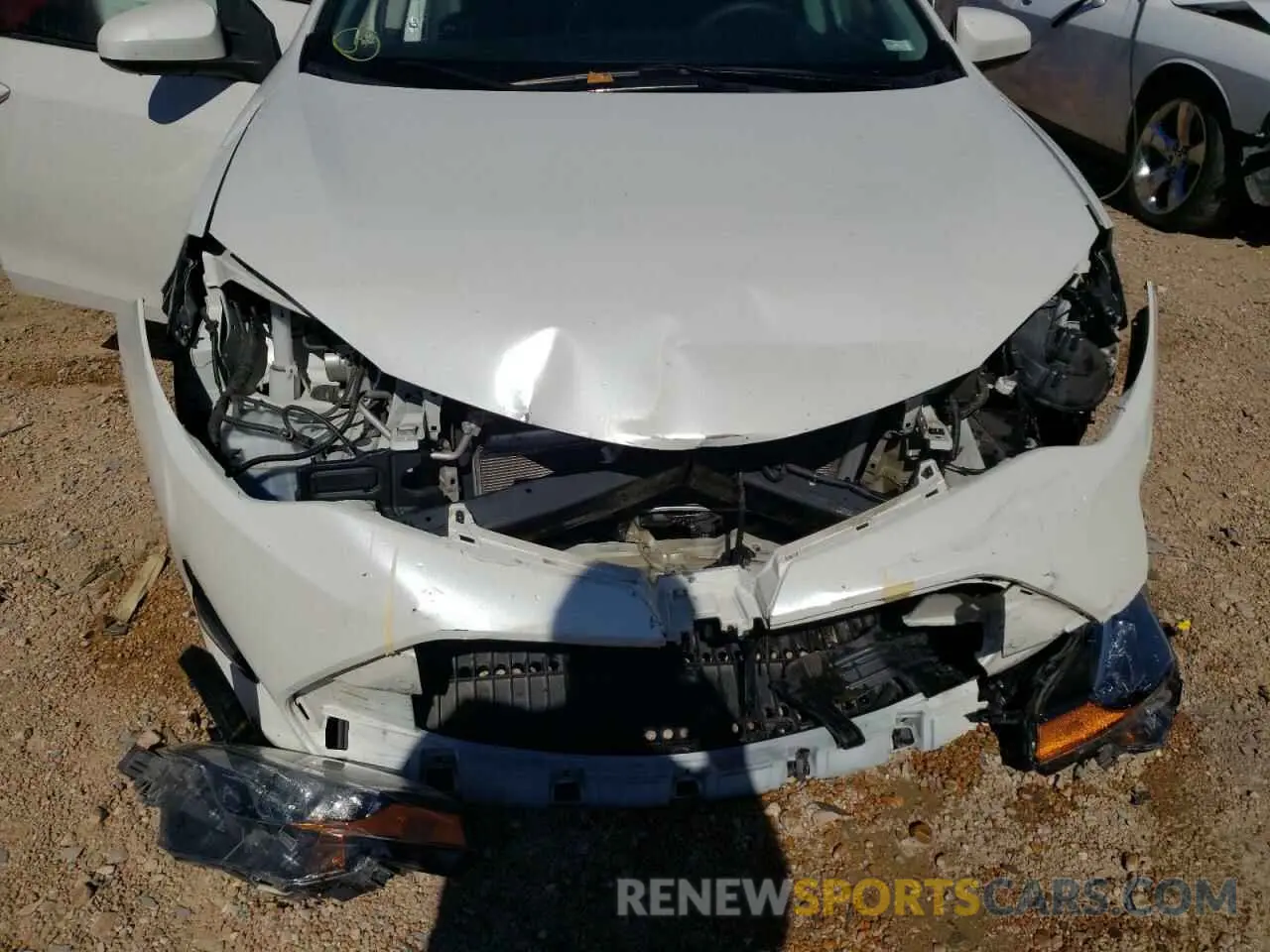 9 fotografías del automóvil dañado 5YFBURHE3KP873882 TOYOTA COROLLA 2019