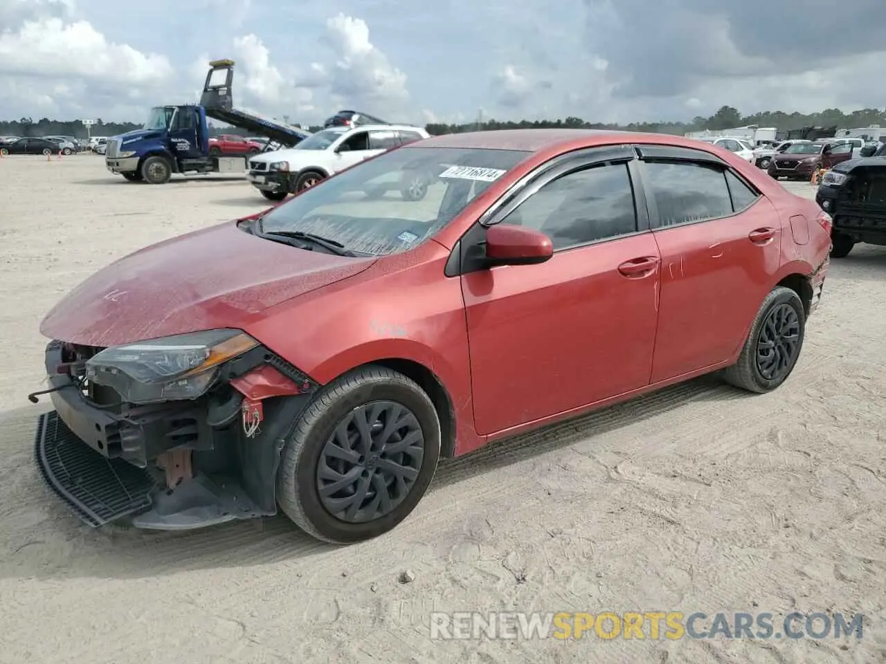 1 fotografías del automóvil dañado 5YFBURHE3KP877432 TOYOTA COROLLA 2019