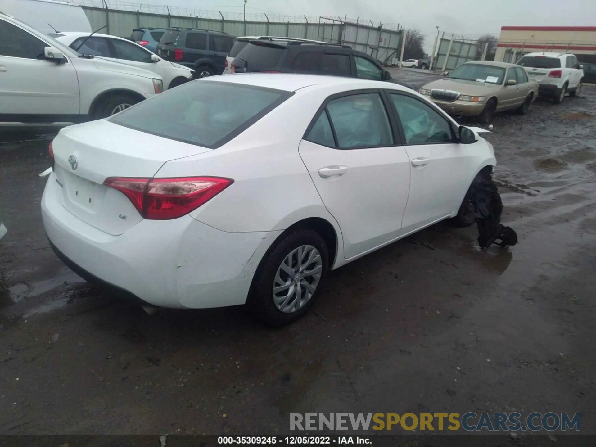 4 fotografías del automóvil dañado 5YFBURHE3KP928900 TOYOTA COROLLA 2019
