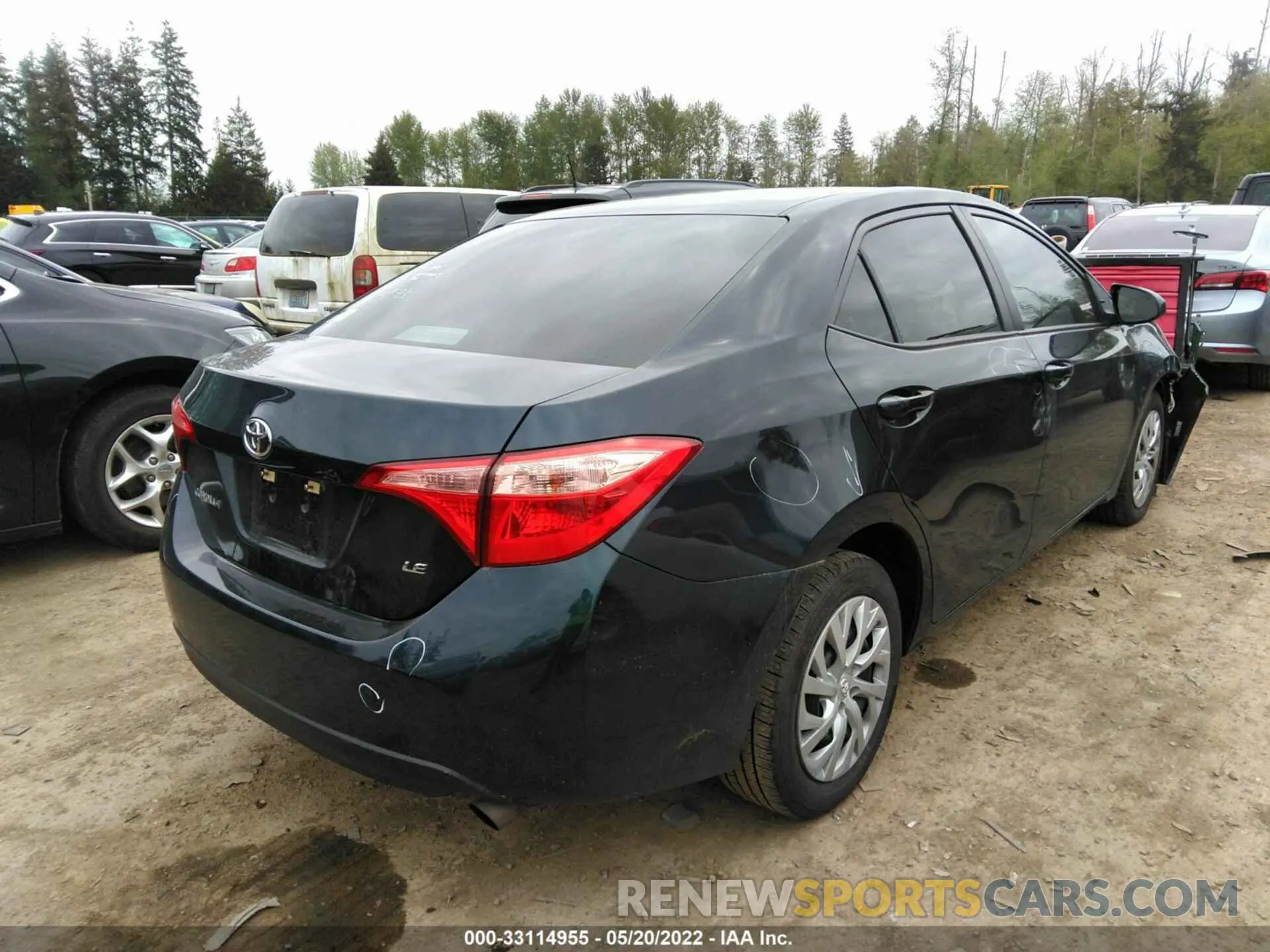 4 fotografías del automóvil dañado 5YFBURHE3KP934552 TOYOTA COROLLA 2019