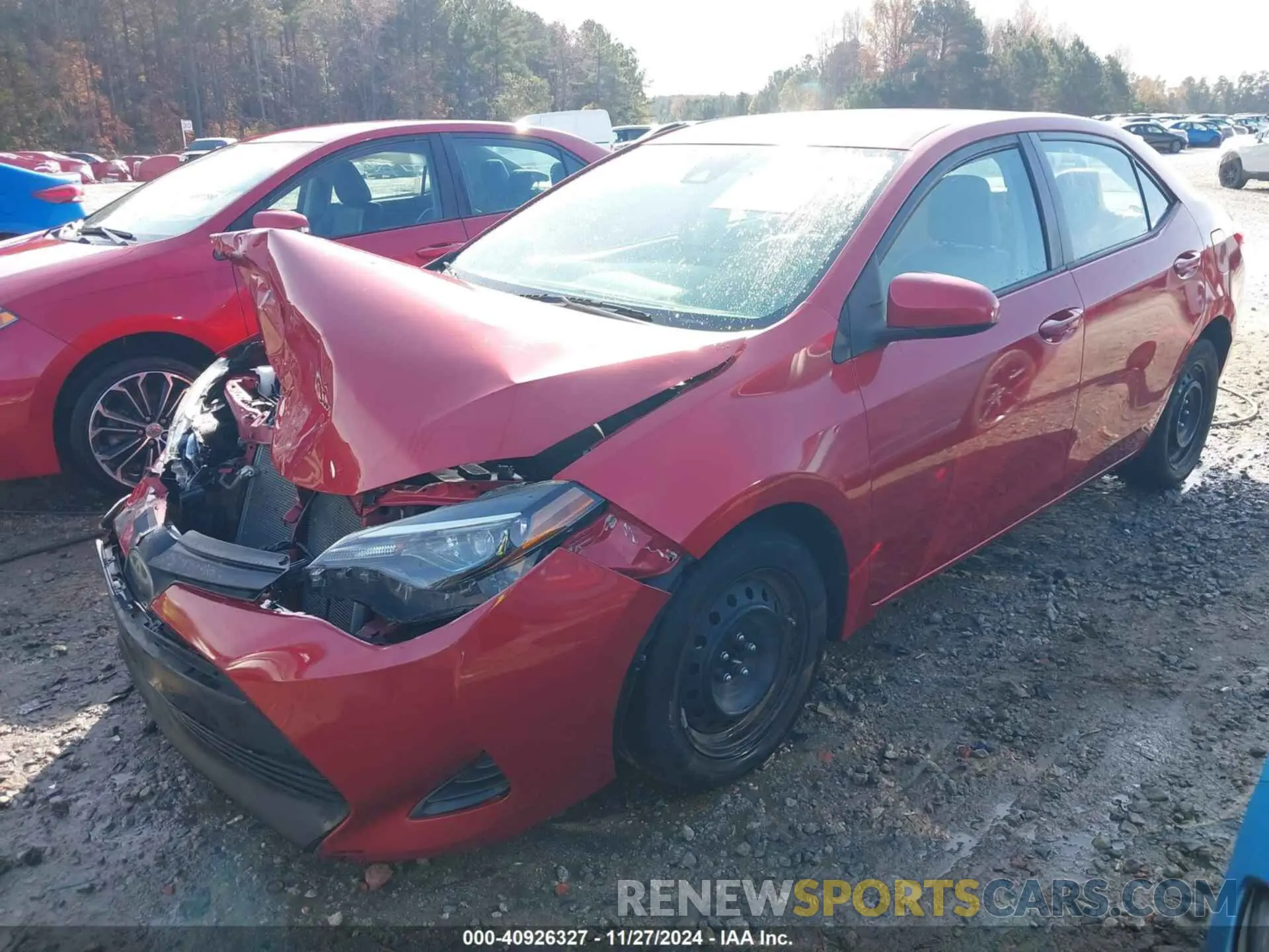 2 fotografías del automóvil dañado 5YFBURHE3KP937838 TOYOTA COROLLA 2019
