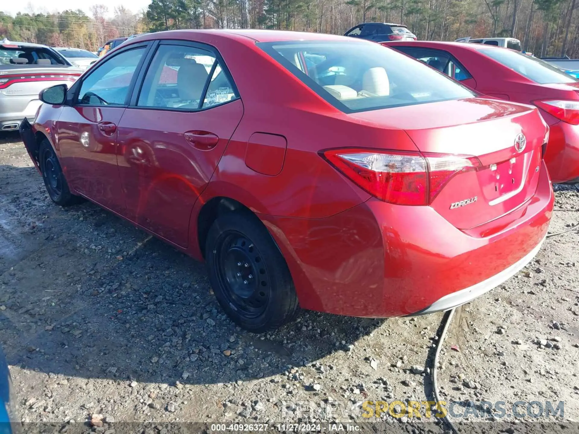 3 fotografías del automóvil dañado 5YFBURHE3KP937838 TOYOTA COROLLA 2019