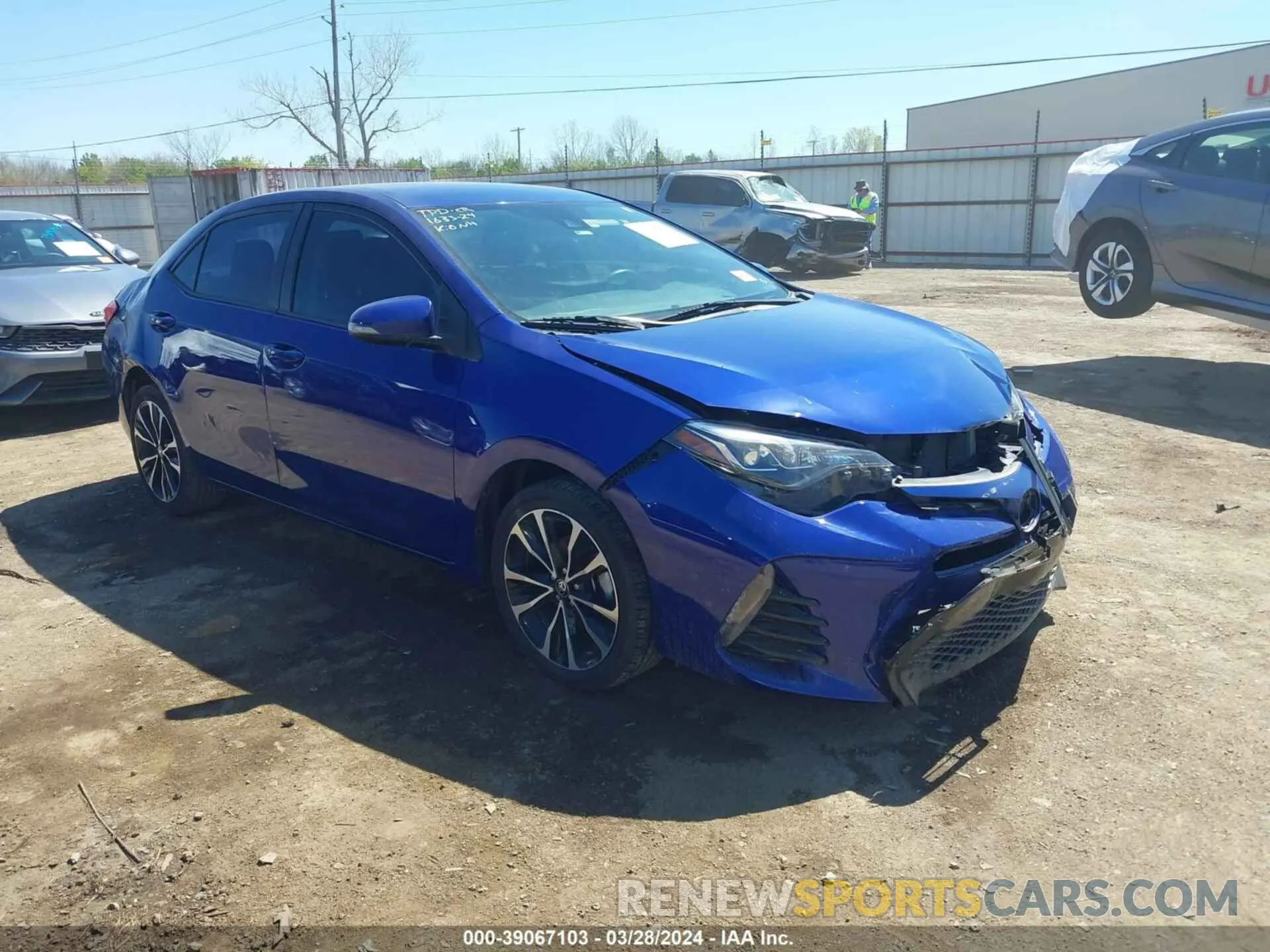 1 fotografías del automóvil dañado 5YFBURHE4KP859182 TOYOTA COROLLA 2019