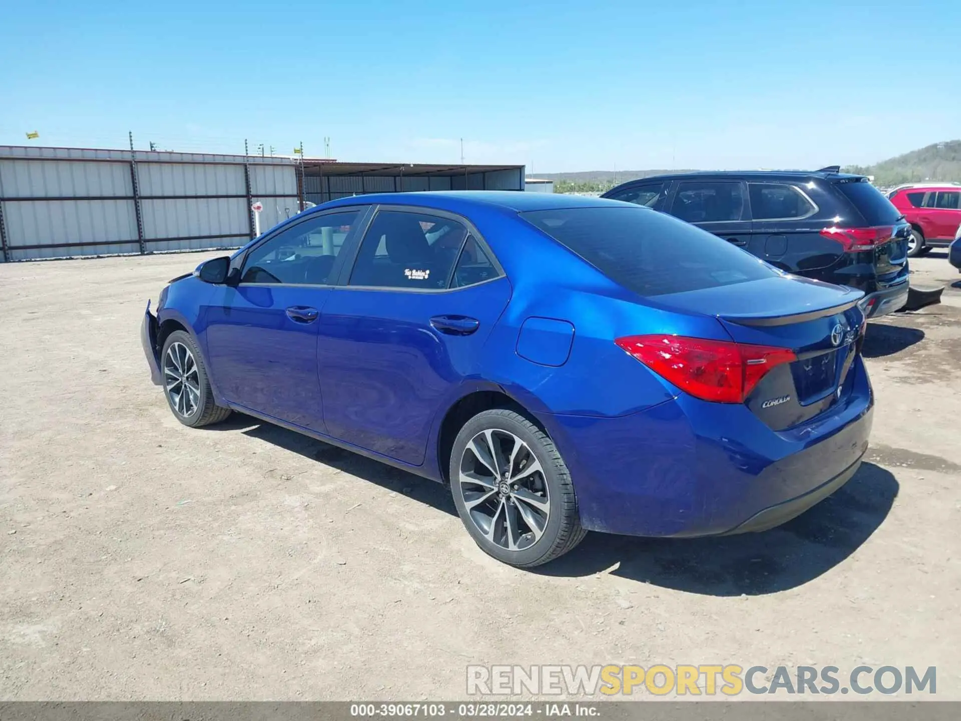 3 fotografías del automóvil dañado 5YFBURHE4KP859182 TOYOTA COROLLA 2019