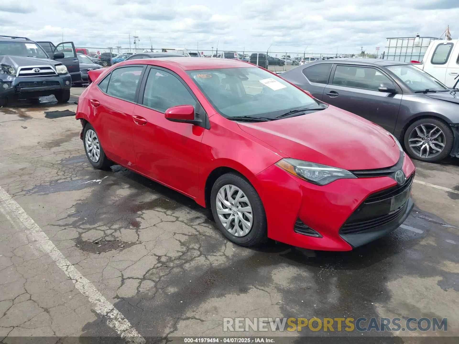 1 fotografías del automóvil dañado 5YFBURHE4KP883871 TOYOTA COROLLA 2019