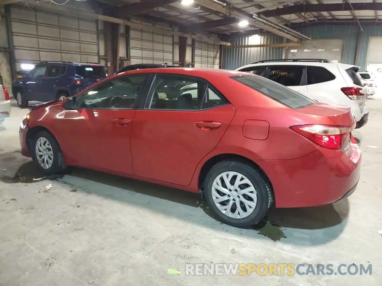 2 fotografías del automóvil dañado 5YFBURHE4KP884504 TOYOTA COROLLA 2019