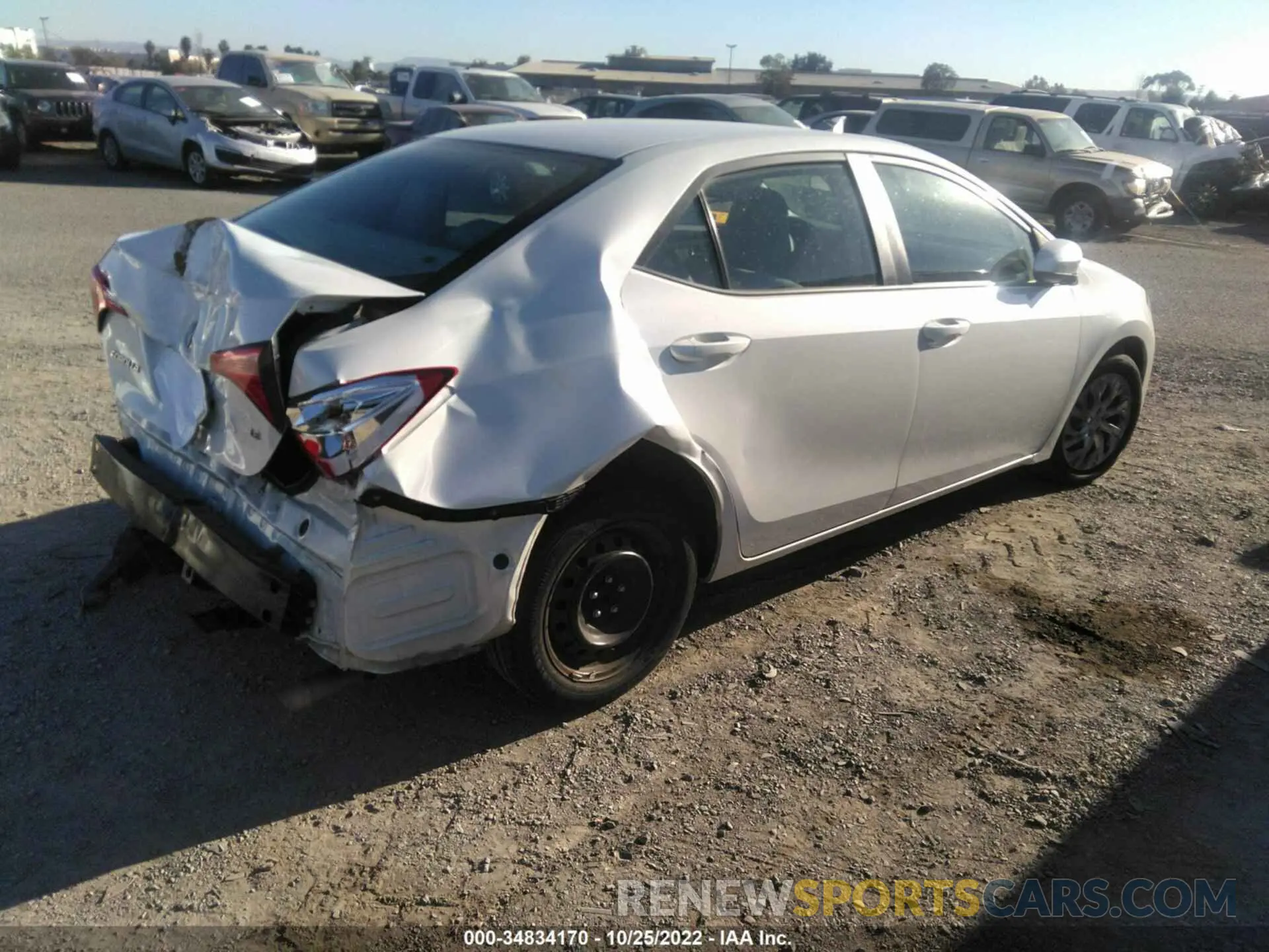 4 fotografías del automóvil dañado 5YFBURHE4KP897043 TOYOTA COROLLA 2019