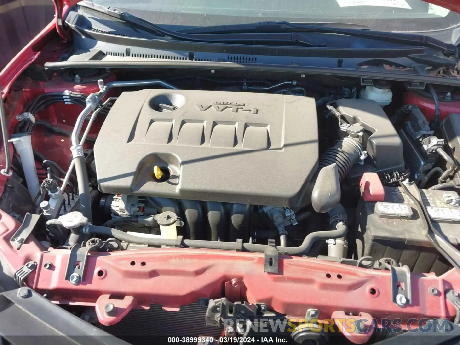 10 fotografías del automóvil dañado 5YFBURHE4KP902645 TOYOTA COROLLA 2019