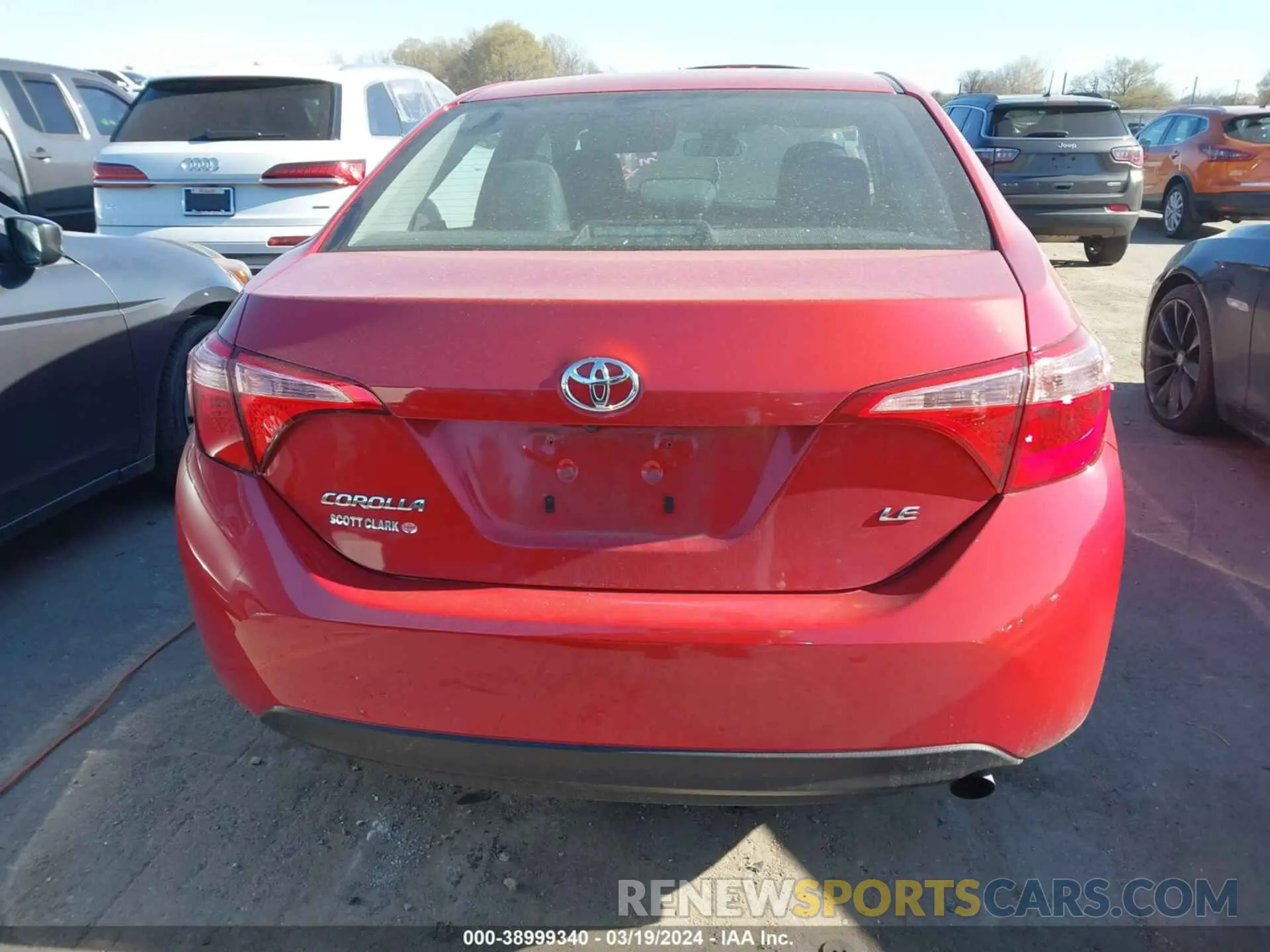 16 fotografías del automóvil dañado 5YFBURHE4KP902645 TOYOTA COROLLA 2019