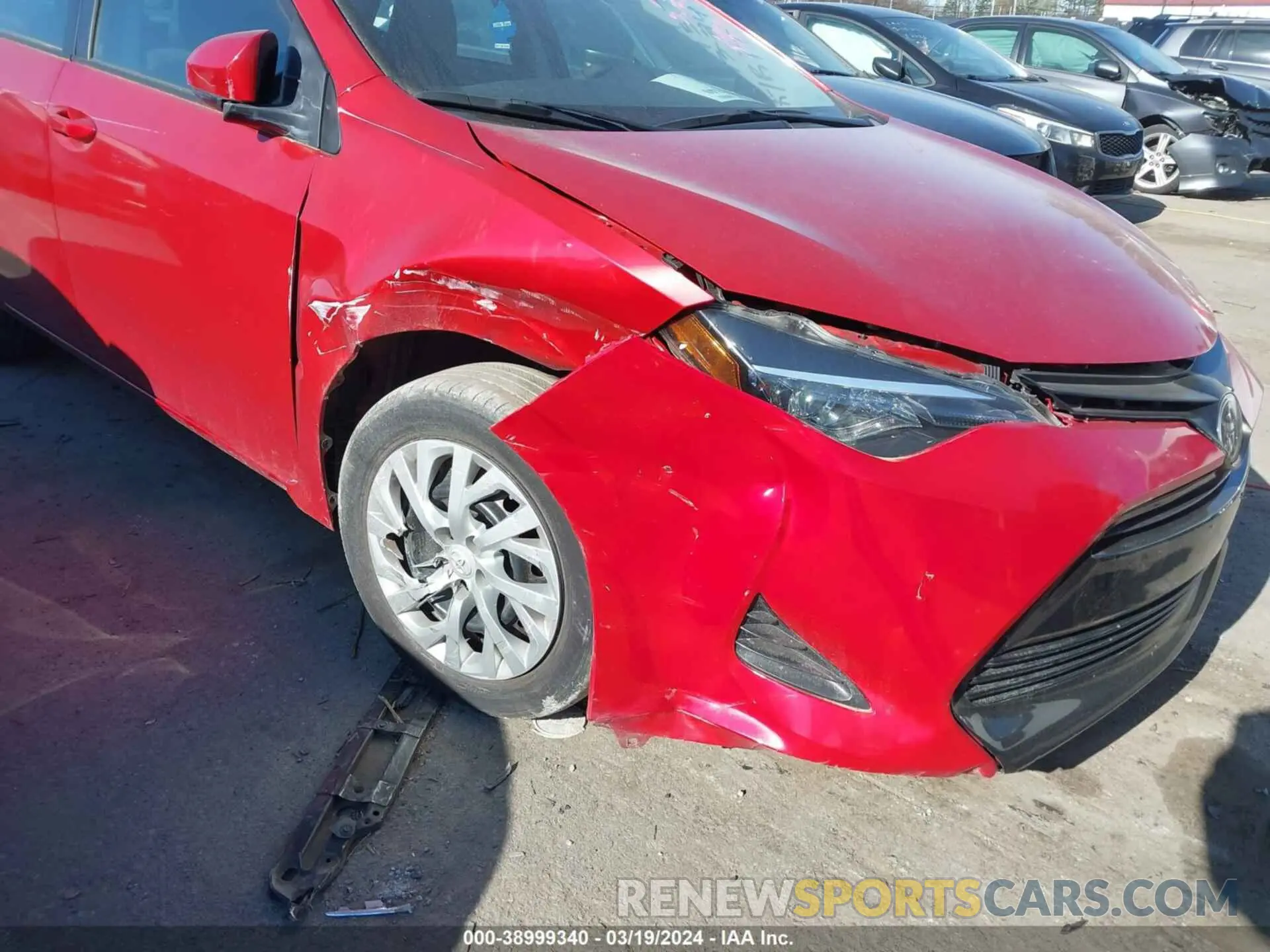 6 fotografías del automóvil dañado 5YFBURHE4KP902645 TOYOTA COROLLA 2019
