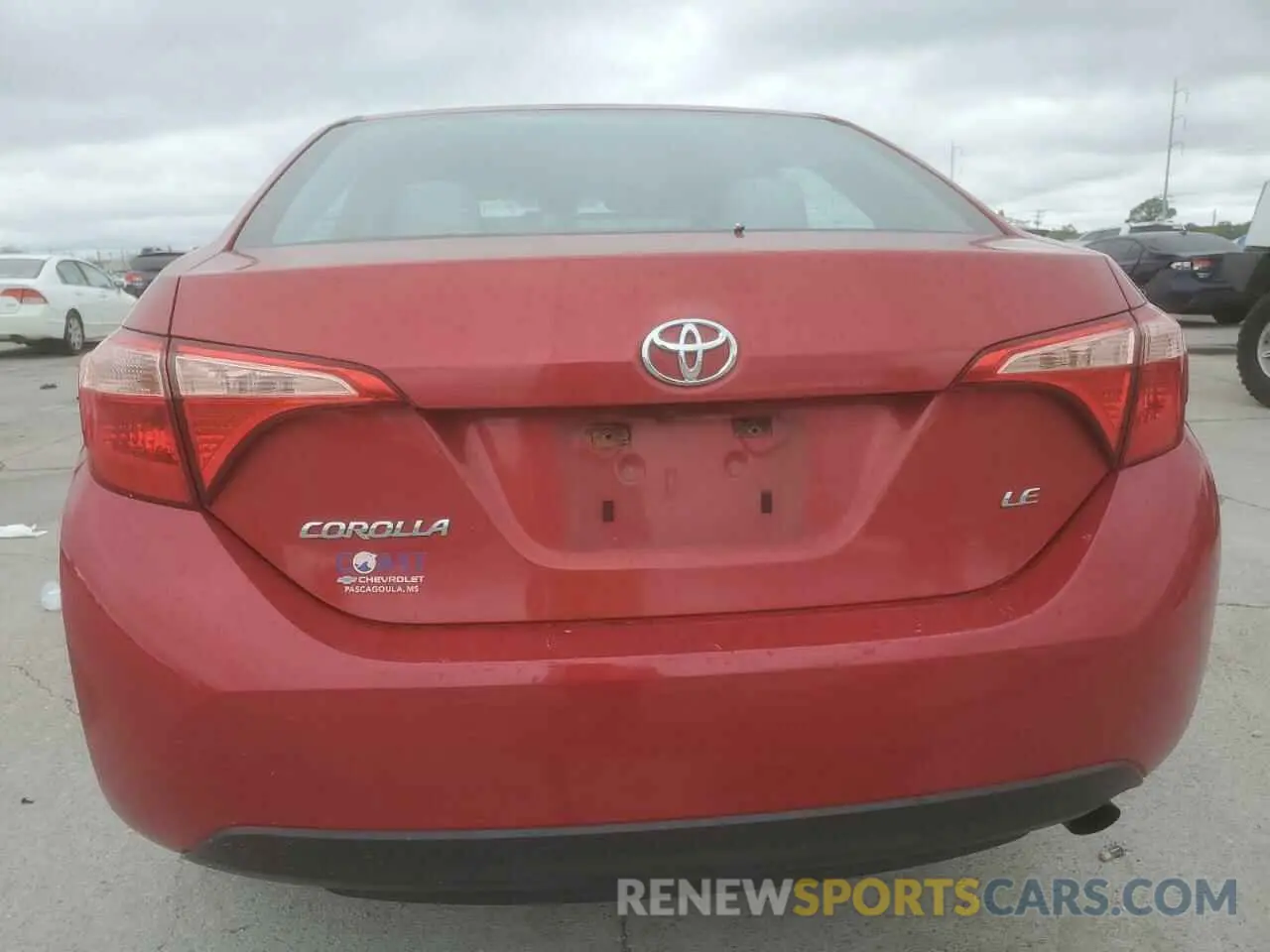 6 fotografías del automóvil dañado 5YFBURHE4KP903004 TOYOTA COROLLA 2019