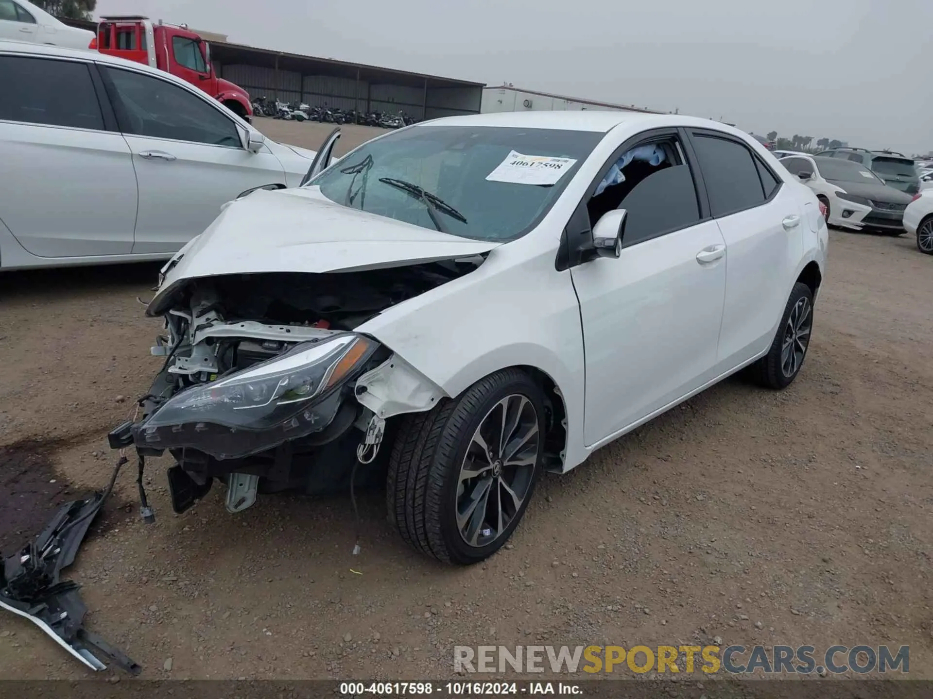 2 fotografías del automóvil dañado 5YFBURHE4KP914777 TOYOTA COROLLA 2019