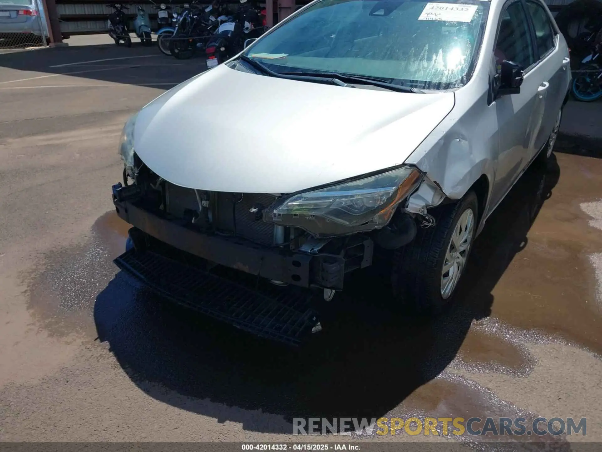 6 fotografías del automóvil dañado 5YFBURHE4KP916318 TOYOTA COROLLA 2019
