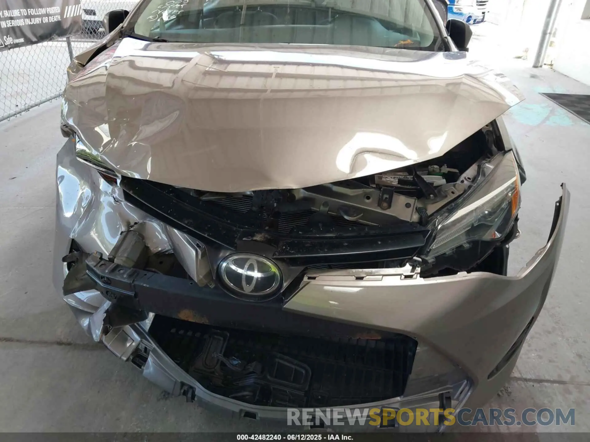 6 fotografías del automóvil dañado 5YFBURHE5KP858493 TOYOTA COROLLA 2019