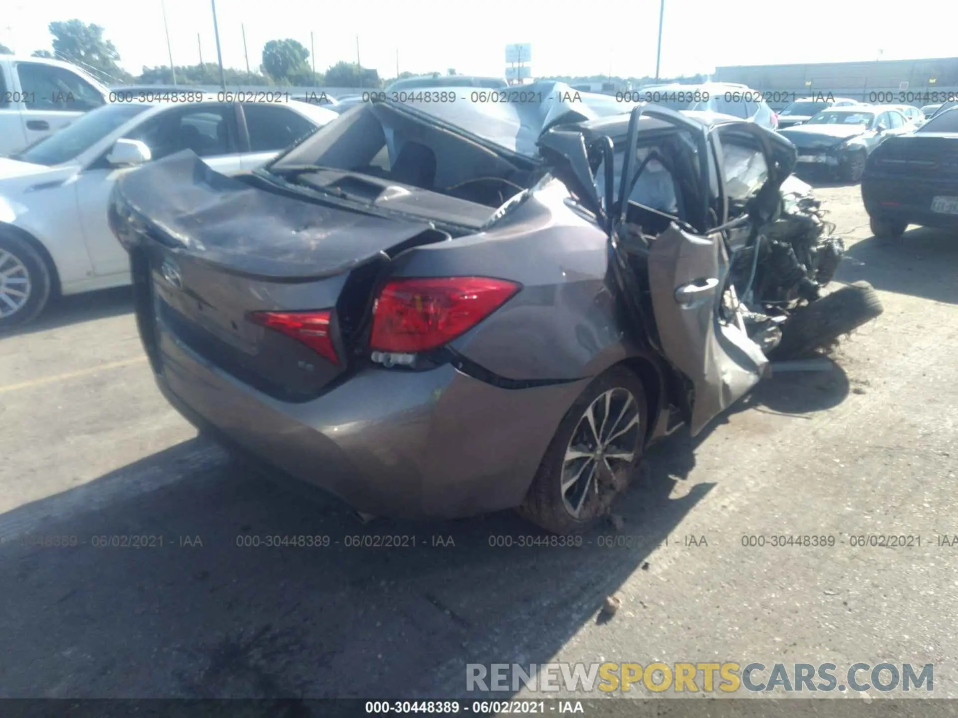 4 fotografías del automóvil dañado 5YFBURHE5KP866416 TOYOTA COROLLA 2019