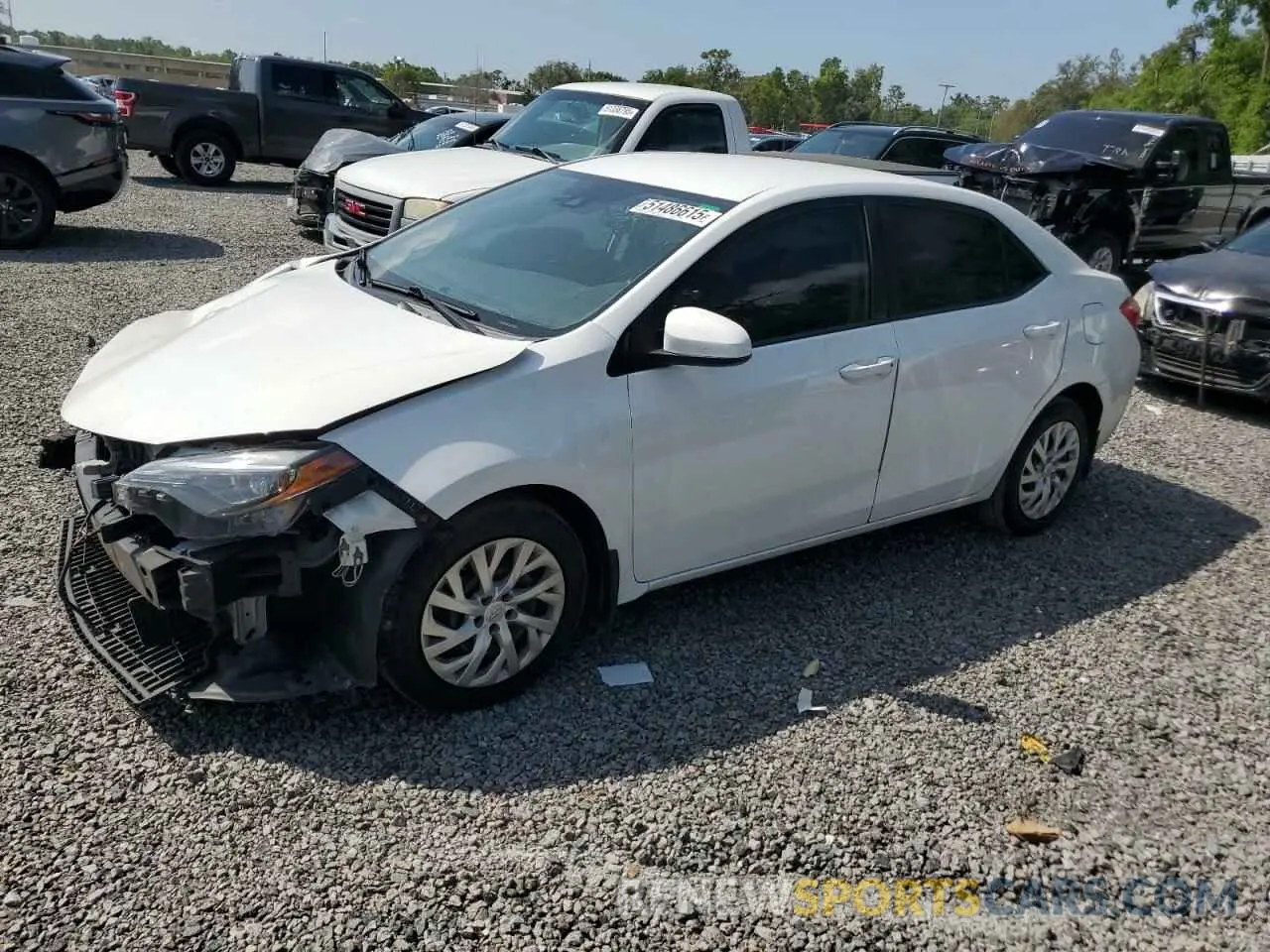 1 fotografías del automóvil dañado 5YFBURHE5KP868411 TOYOTA COROLLA 2019
