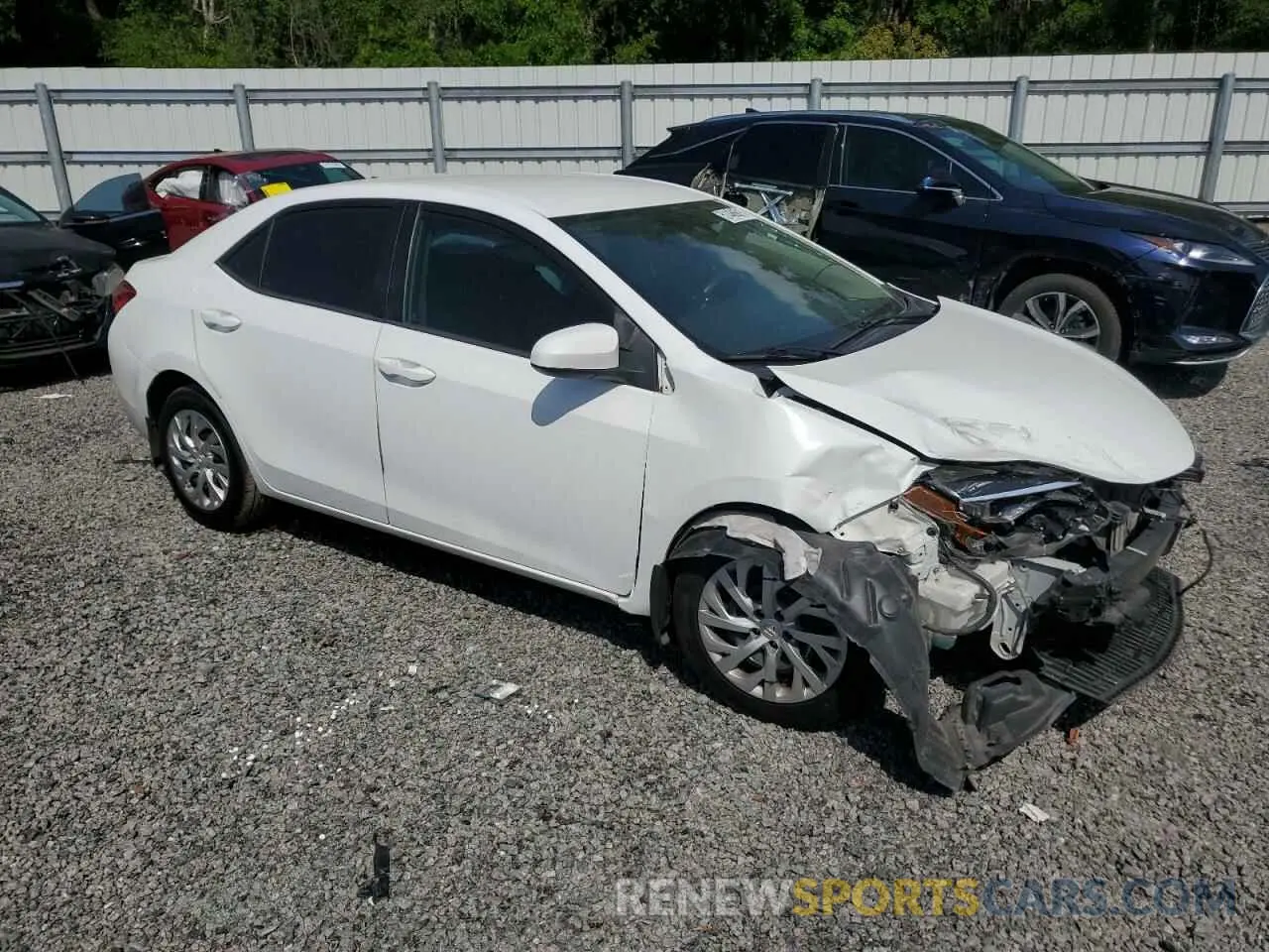 4 fotografías del automóvil dañado 5YFBURHE5KP868411 TOYOTA COROLLA 2019