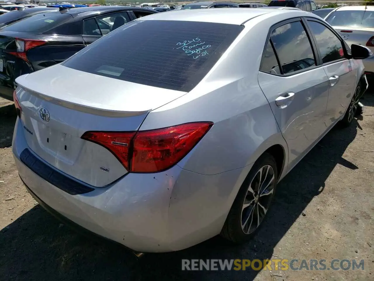 4 fotografías del automóvil dañado 5YFBURHE5KP872961 TOYOTA COROLLA 2019