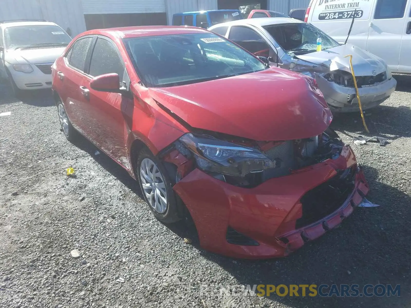 1 fotografías del automóvil dañado 5YFBURHE5KP878727 TOYOTA COROLLA 2019