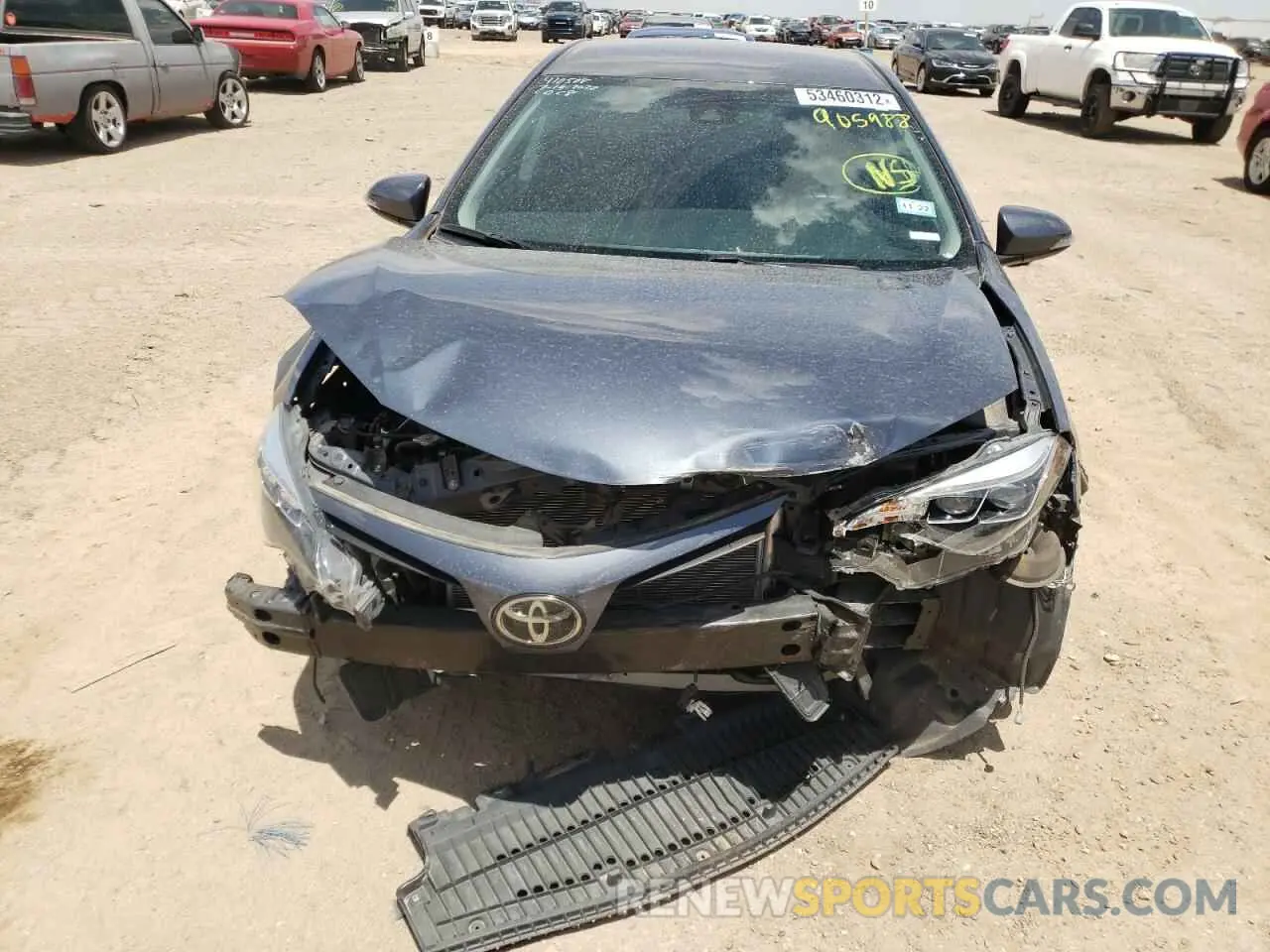 9 fotografías del automóvil dañado 5YFBURHE5KP905988 TOYOTA COROLLA 2019