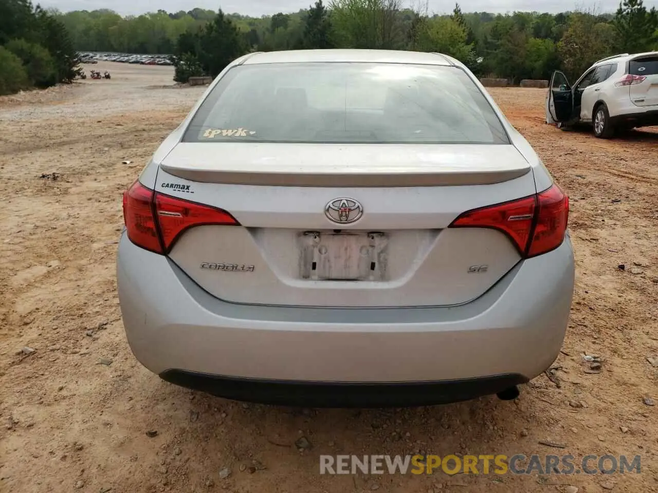 6 fotografías del automóvil dañado 5YFBURHE5KP910088 TOYOTA COROLLA 2019