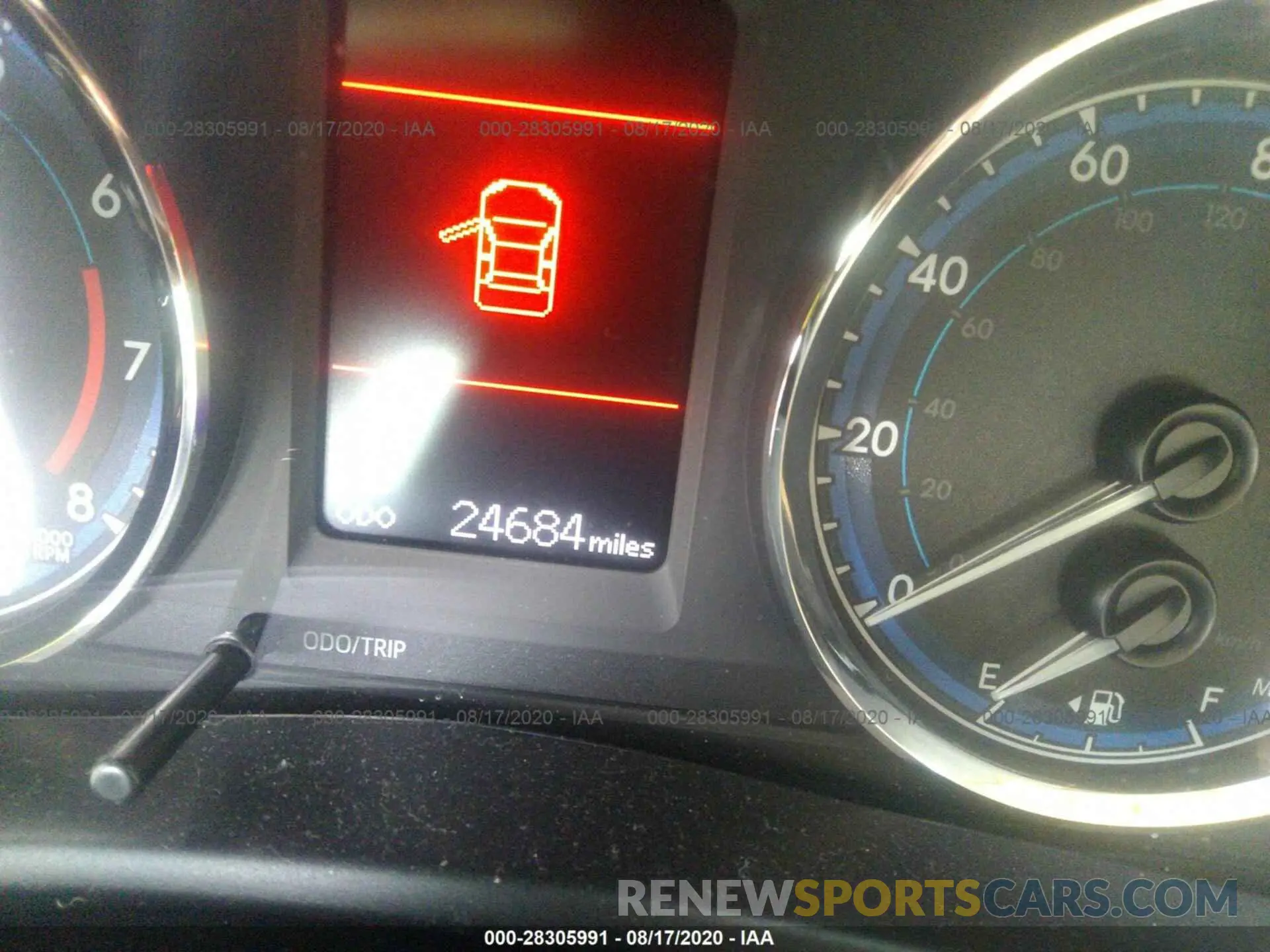 7 fotografías del automóvil dañado 5YFBURHE5KP917929 TOYOTA COROLLA 2019