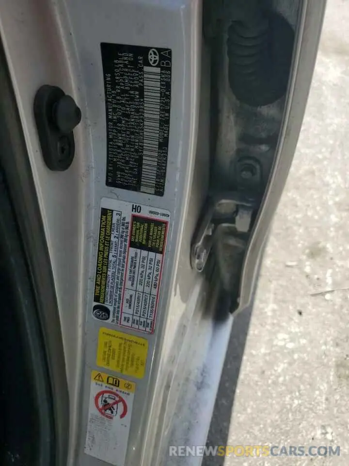 13 fotografías del automóvil dañado 5YFBURHE5KP929854 TOYOTA COROLLA 2019