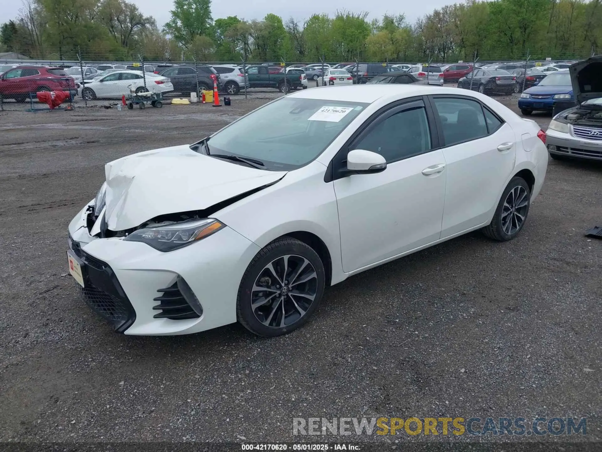 2 fotografías del automóvil dañado 5YFBURHE5KP932690 TOYOTA COROLLA 2019