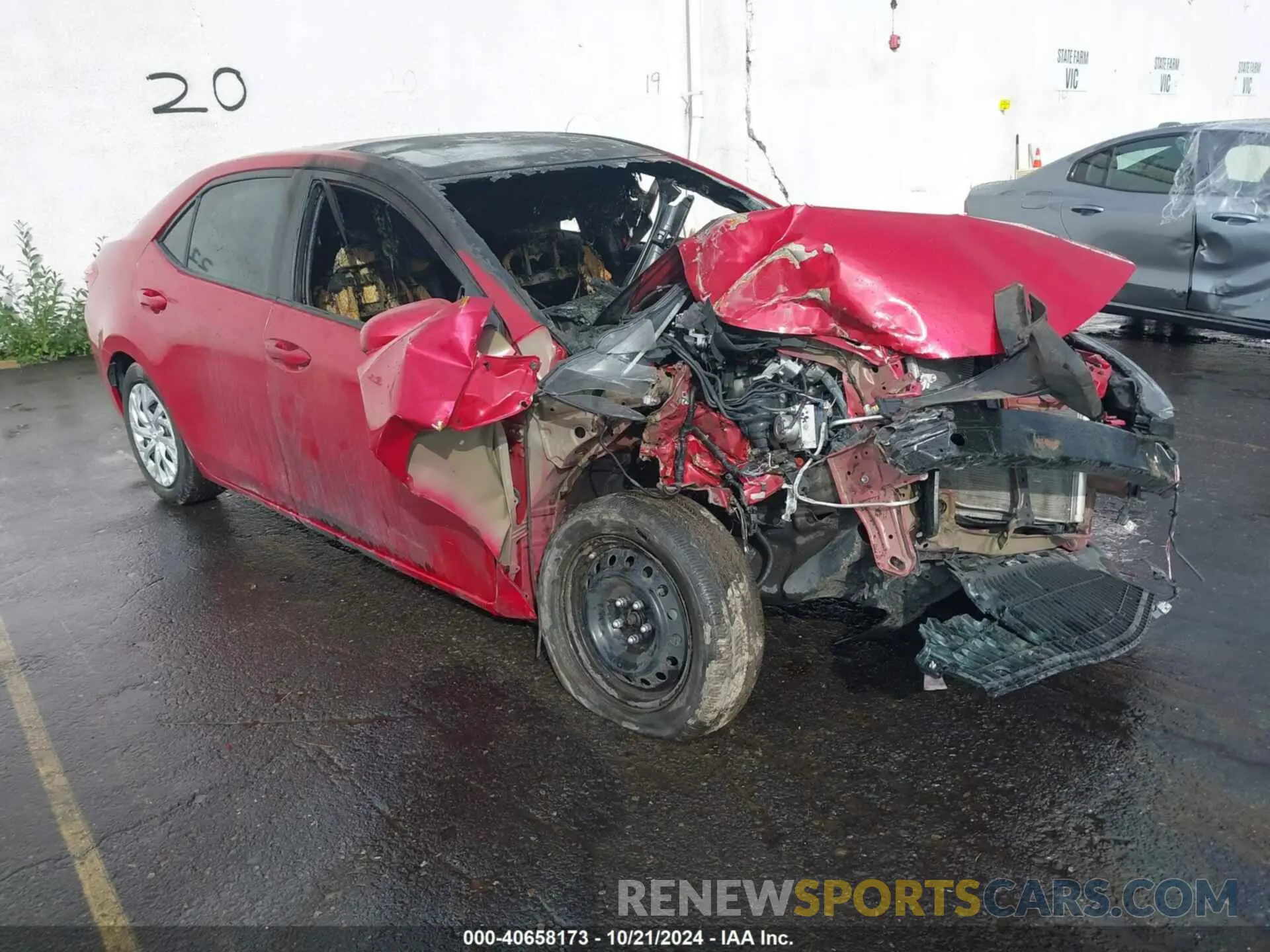 1 fotografías del automóvil dañado 5YFBURHE5KP933323 TOYOTA COROLLA 2019