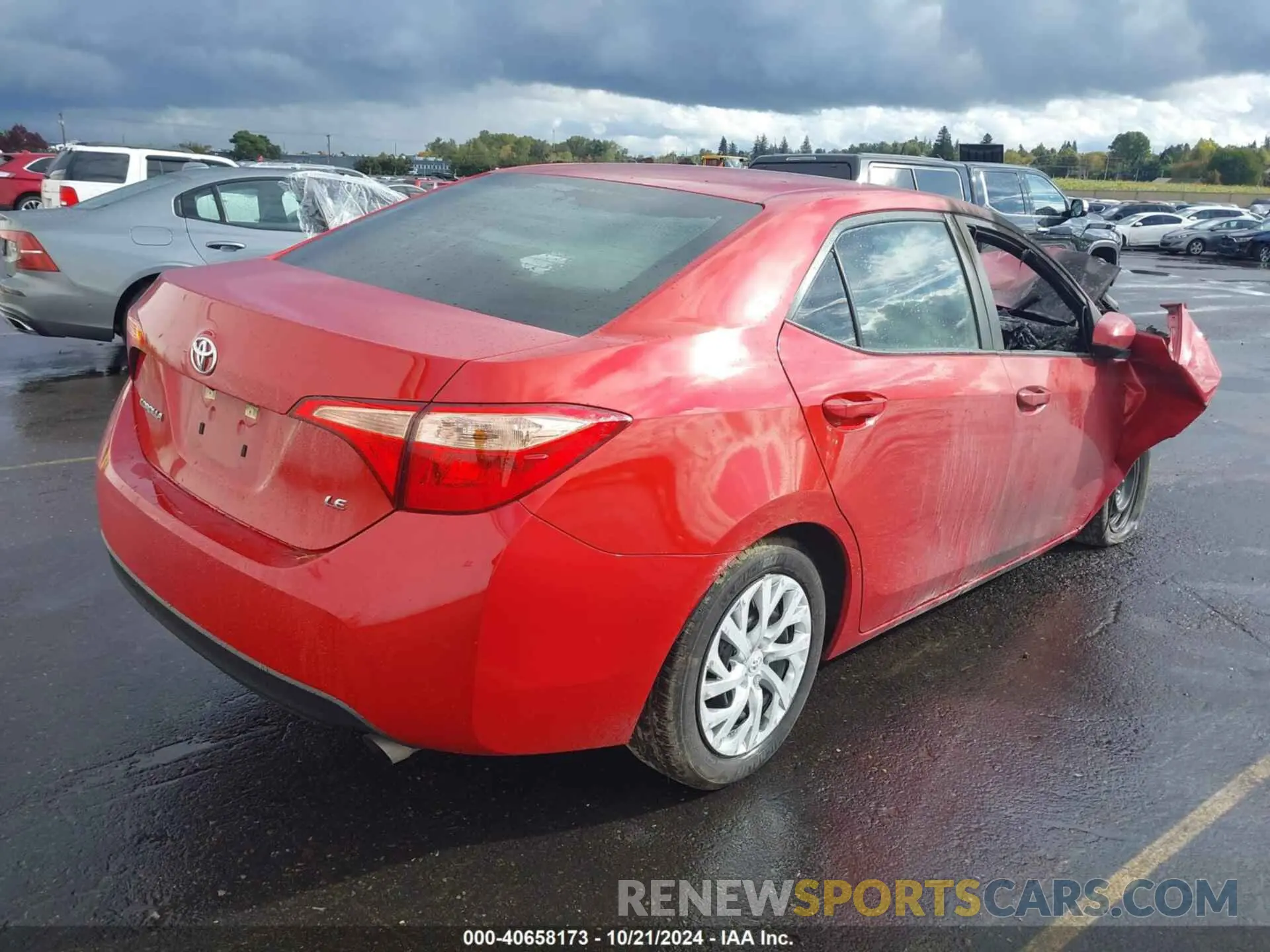4 fotografías del automóvil dañado 5YFBURHE5KP933323 TOYOTA COROLLA 2019