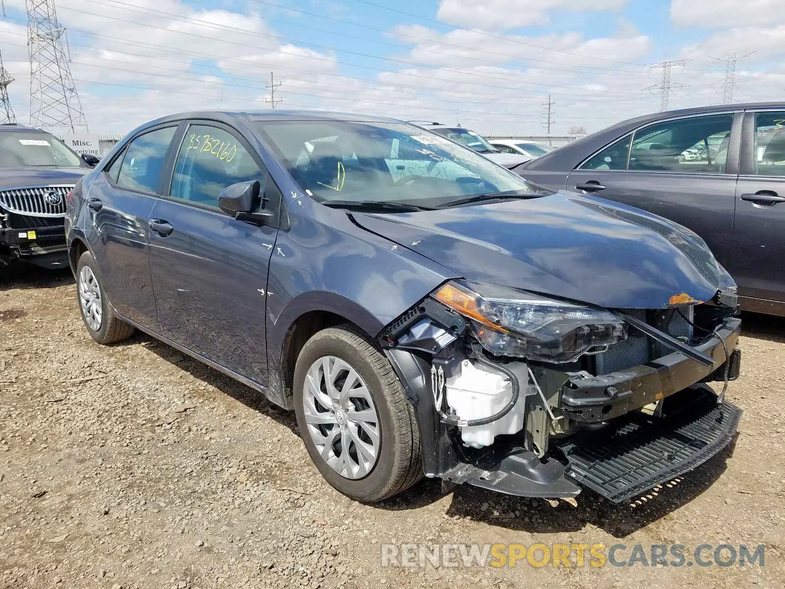 1 fotografías del automóvil dañado 5YFBURHE5KP939722 TOYOTA COROLLA 2019