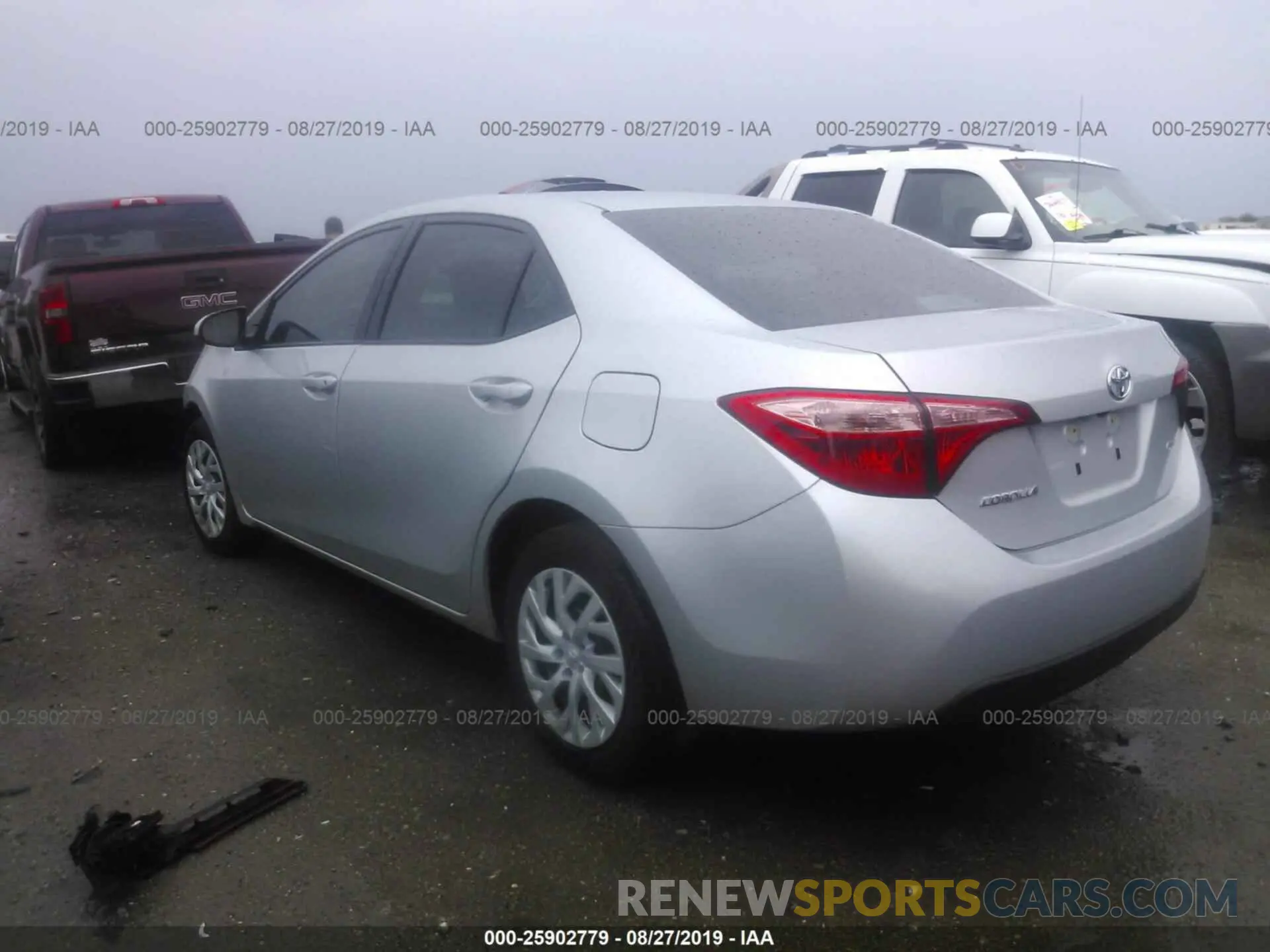 3 fotografías del automóvil dañado 5YFBURHE6KP856445 TOYOTA COROLLA 2019