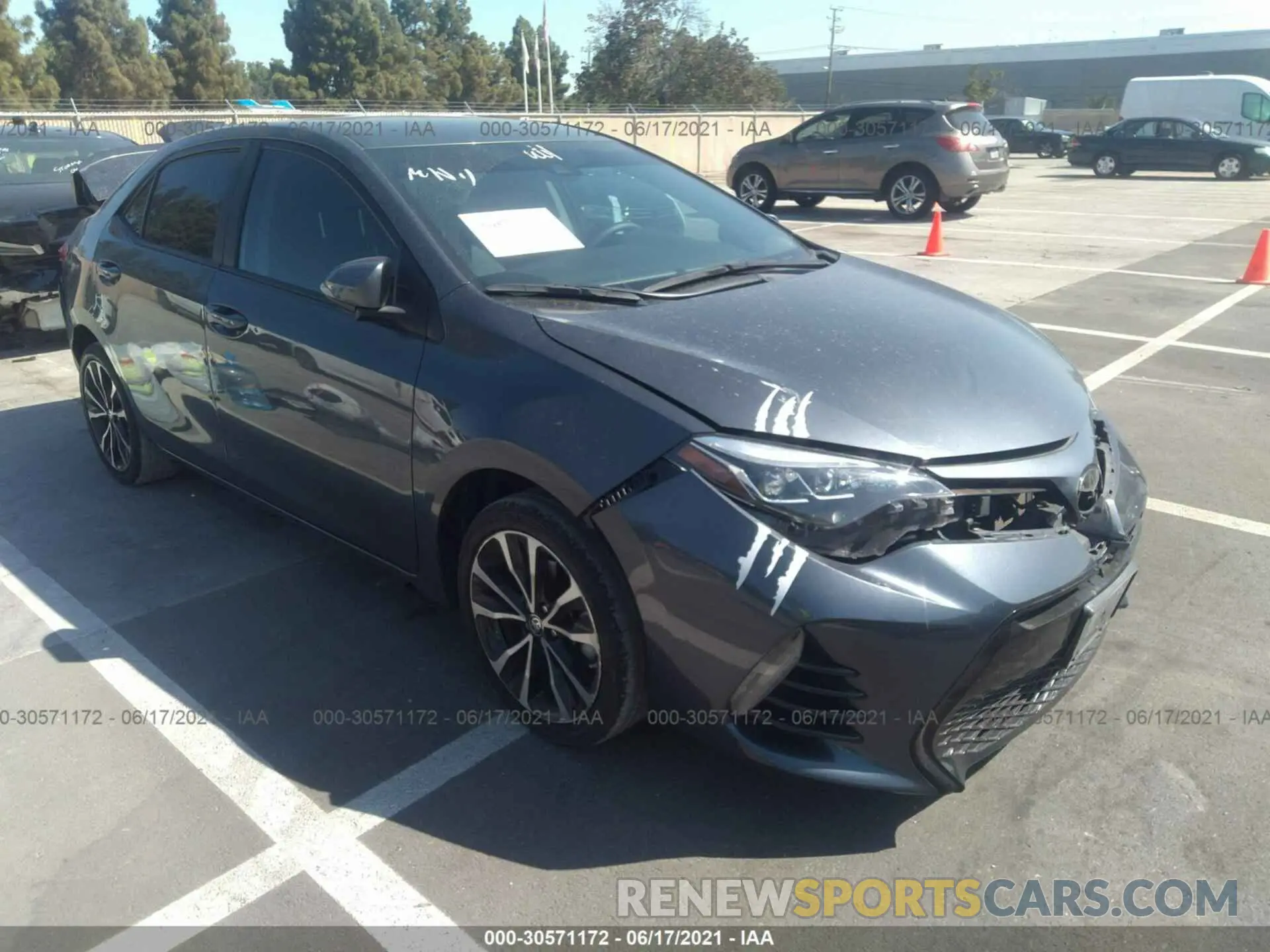 1 fotografías del automóvil dañado 5YFBURHE6KP870491 TOYOTA COROLLA 2019