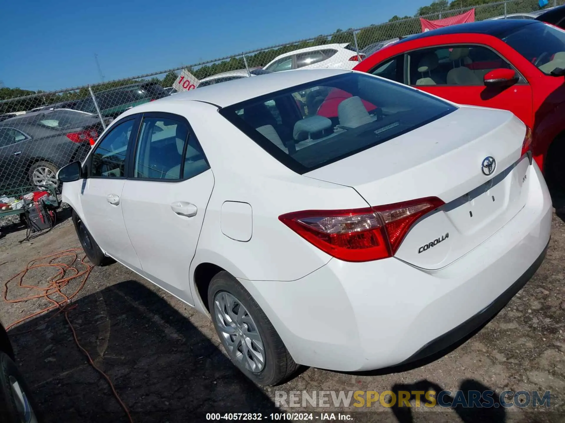 3 fotografías del automóvil dañado 5YFBURHE6KP871690 TOYOTA COROLLA 2019