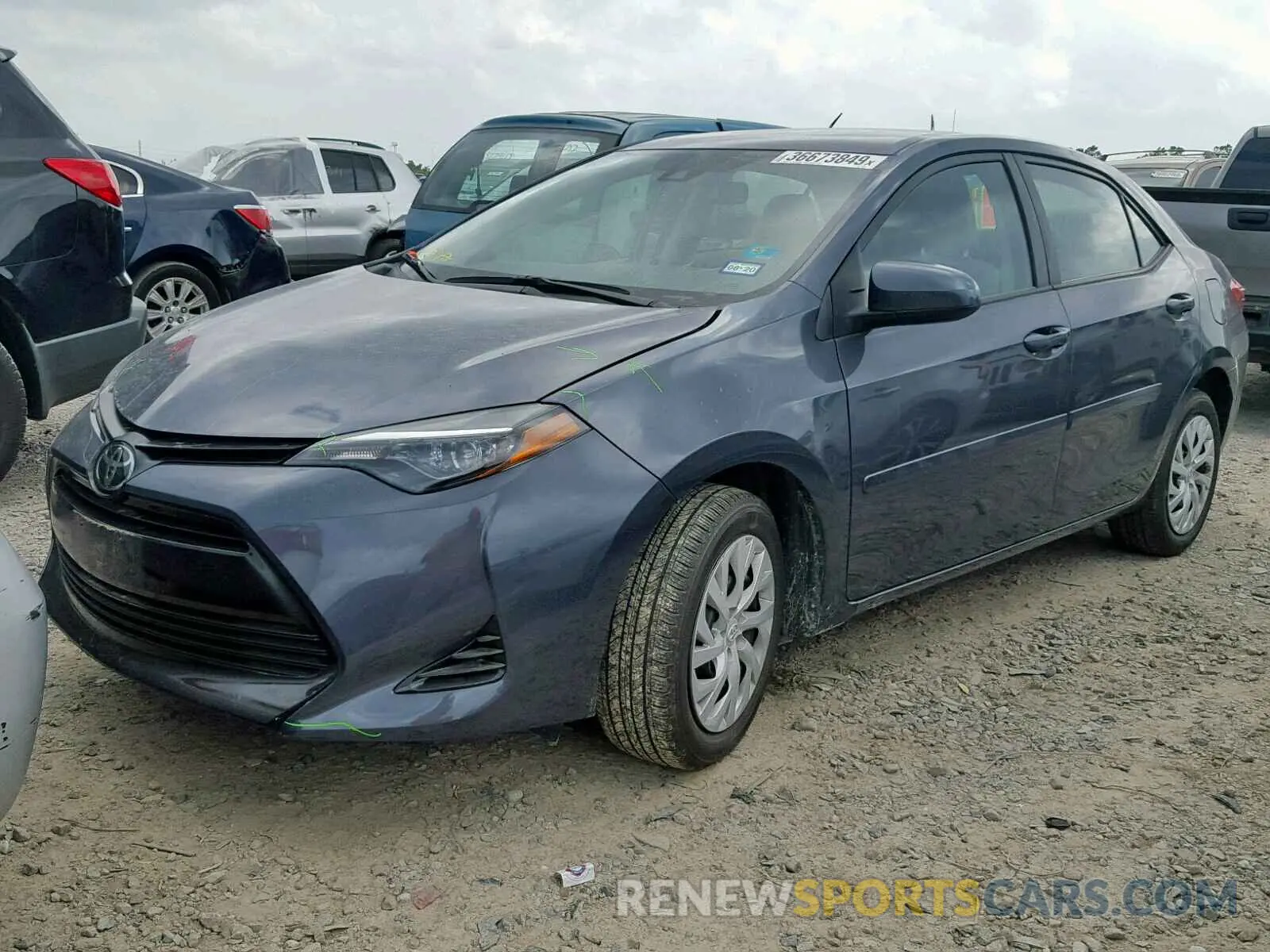 2 fotografías del automóvil dañado 5YFBURHE6KP872208 TOYOTA COROLLA 2019