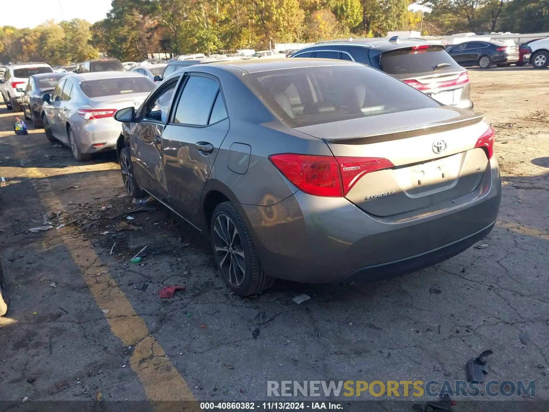 3 fotografías del automóvil dañado 5YFBURHE6KP873133 TOYOTA COROLLA 2019