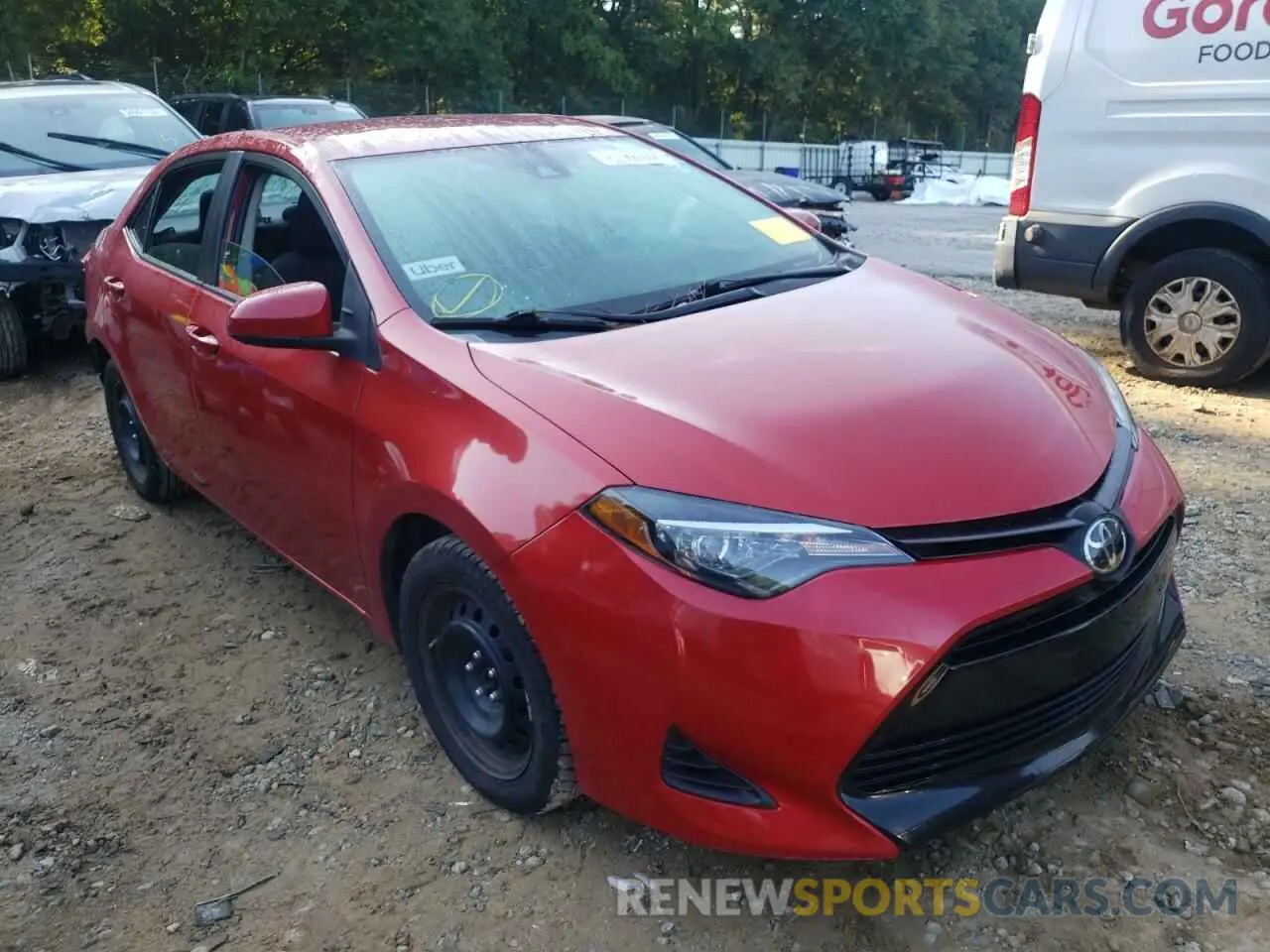 1 fotografías del automóvil dañado 5YFBURHE6KP888800 TOYOTA COROLLA 2019