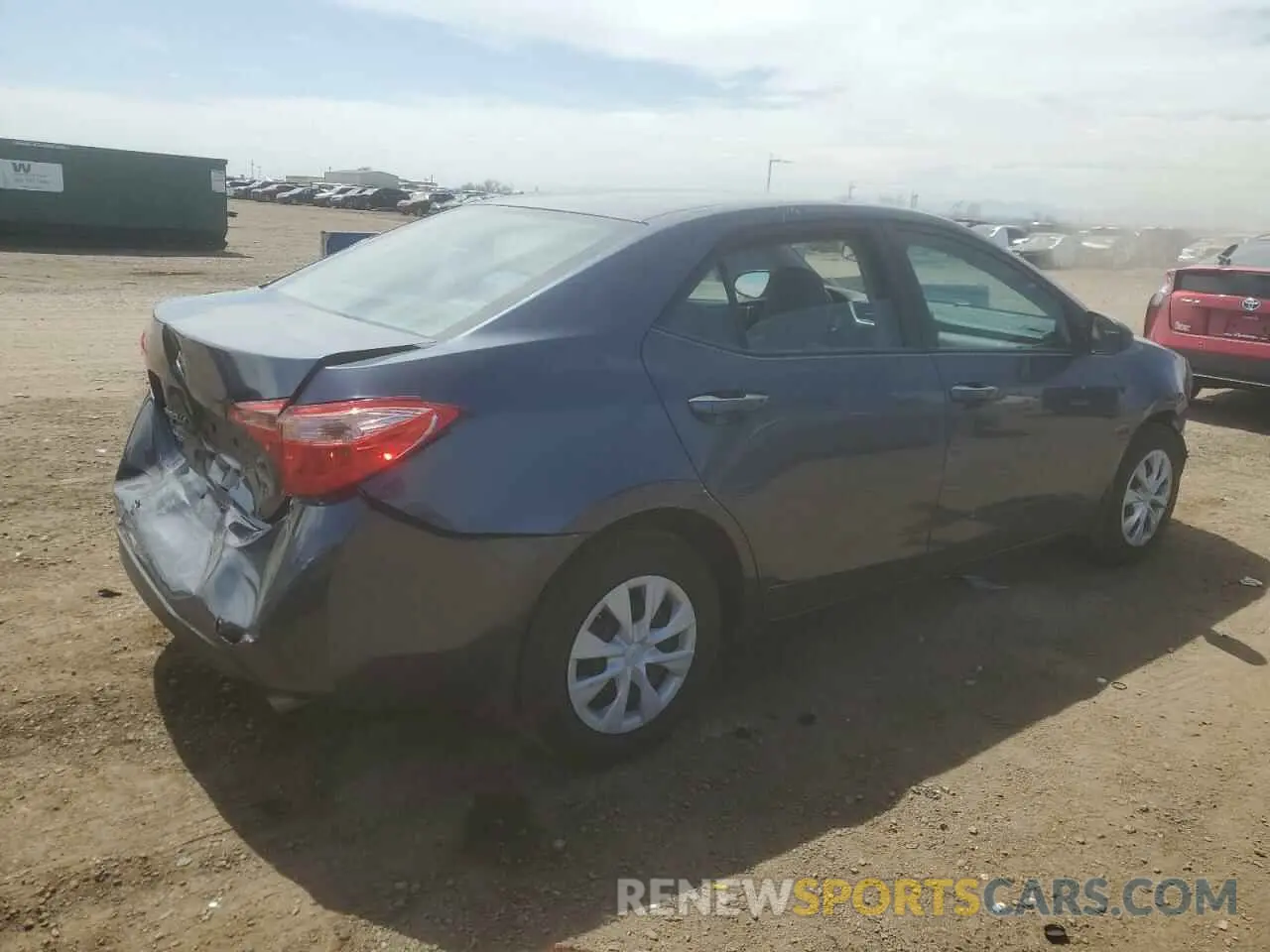 3 fotografías del automóvil dañado 5YFBURHE6KP889459 TOYOTA COROLLA 2019