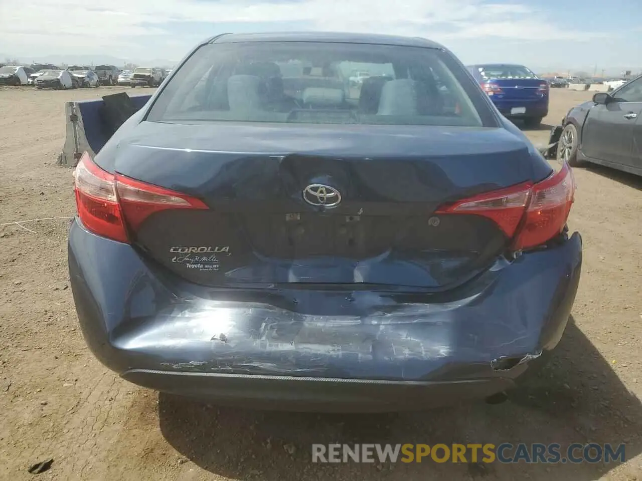 6 fotografías del automóvil dañado 5YFBURHE6KP889459 TOYOTA COROLLA 2019