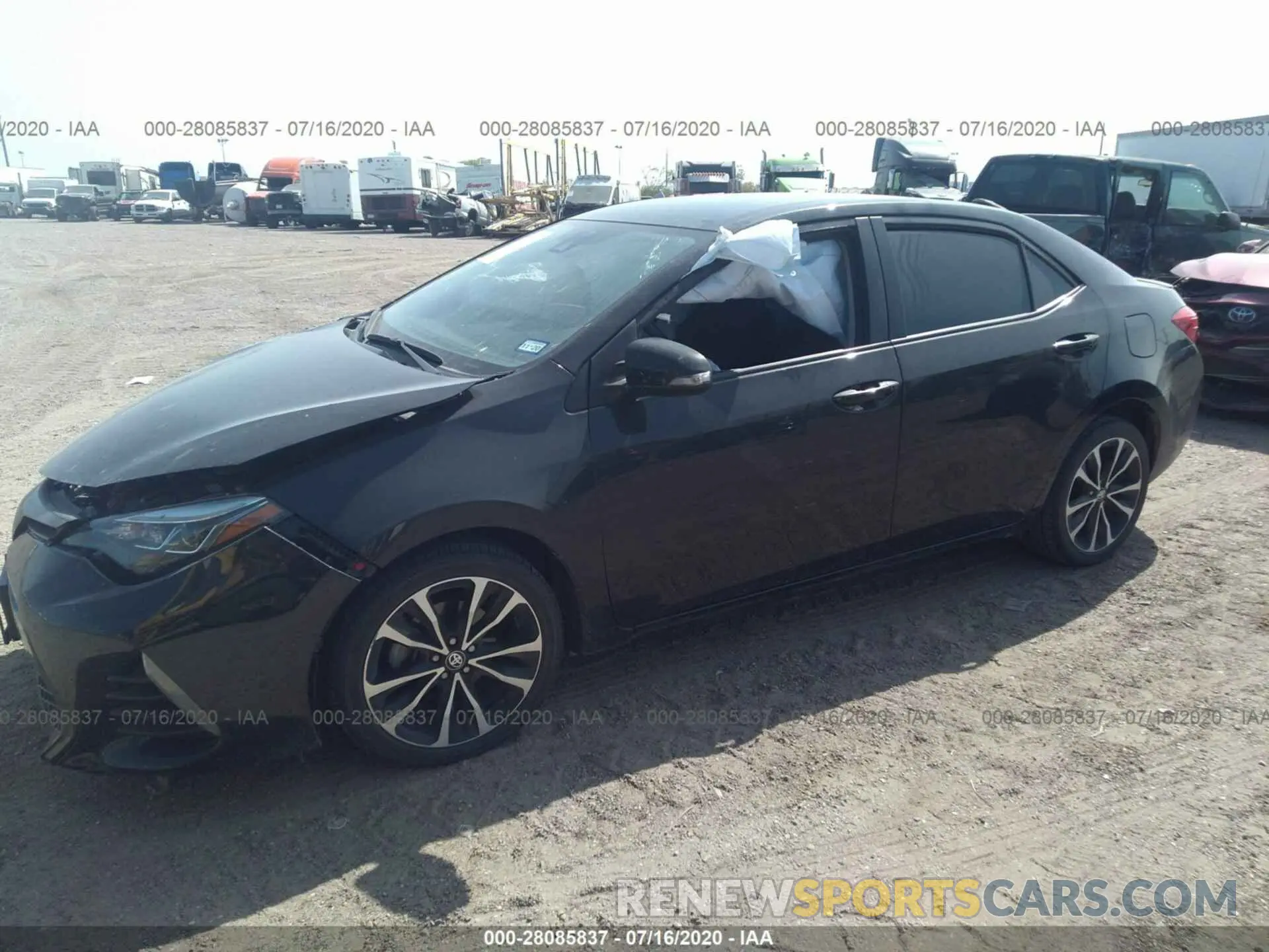 2 fotografías del automóvil dañado 5YFBURHE6KP900864 TOYOTA COROLLA 2019
