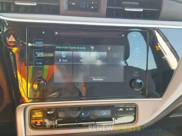 9 fotografías del automóvil dañado 5YFBURHE6KP902520 TOYOTA COROLLA 2019