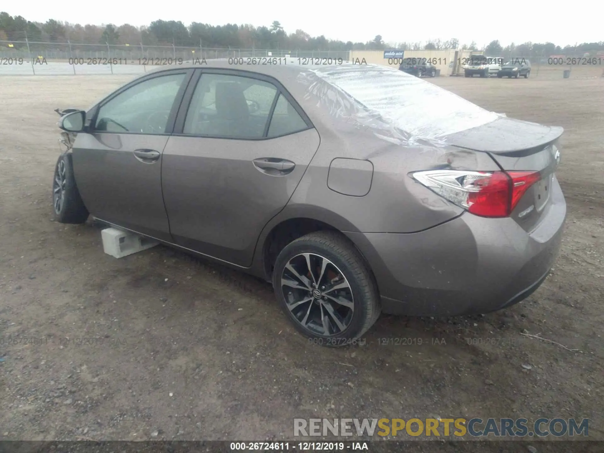 3 fotografías del automóvil dañado 5YFBURHE6KP920242 TOYOTA COROLLA 2019