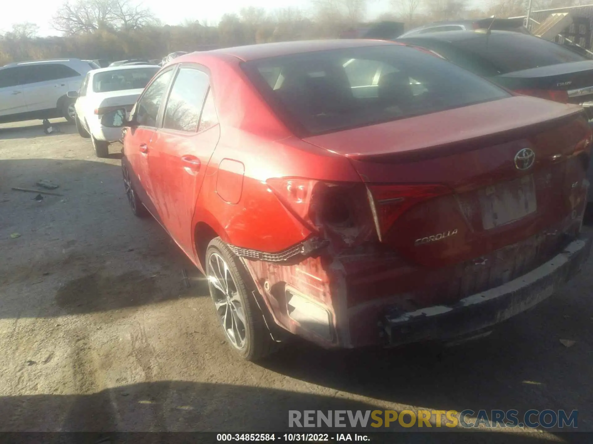 3 fotografías del automóvil dañado 5YFBURHE6KP921567 TOYOTA COROLLA 2019