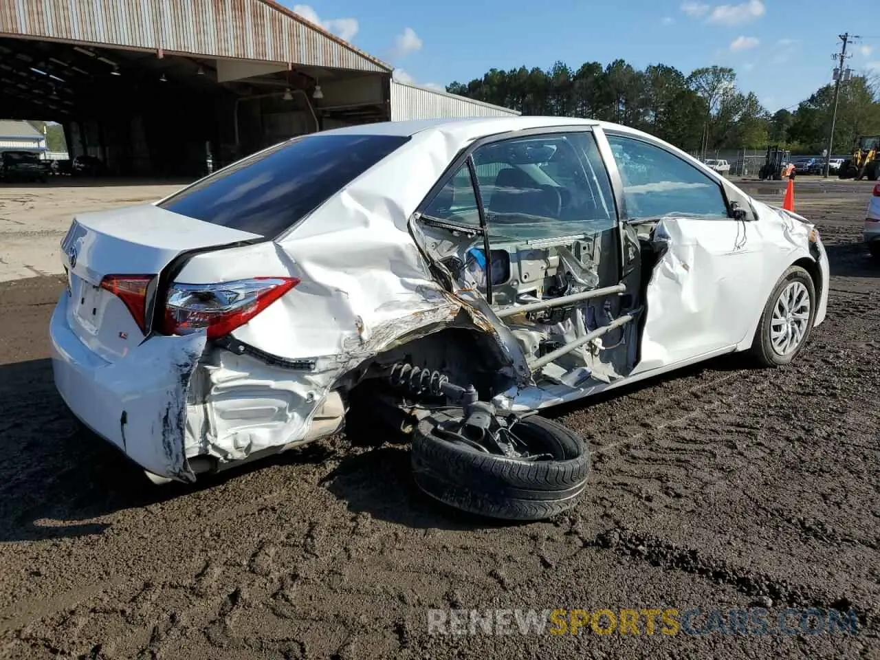 3 fotografías del automóvil dañado 5YFBURHE6KP922217 TOYOTA COROLLA 2019