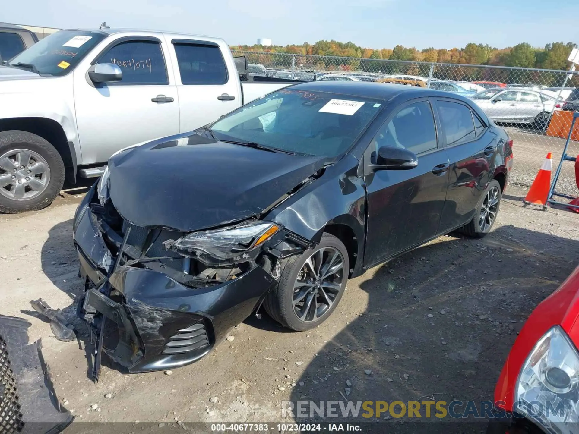 2 fotografías del automóvil dañado 5YFBURHE6KP927465 TOYOTA COROLLA 2019