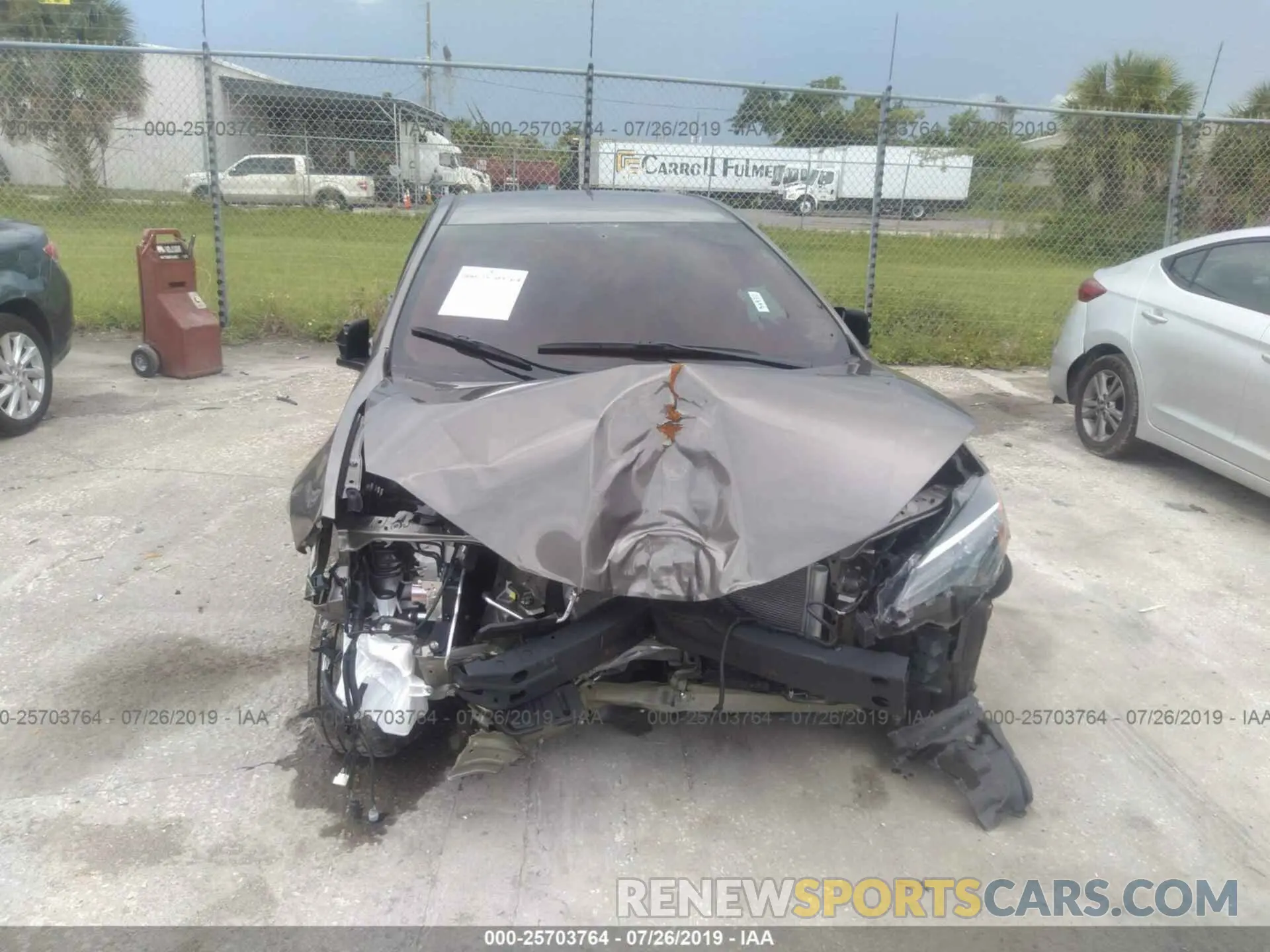 6 fotografías del automóvil dañado 5YFBURHE6KP927918 TOYOTA COROLLA 2019