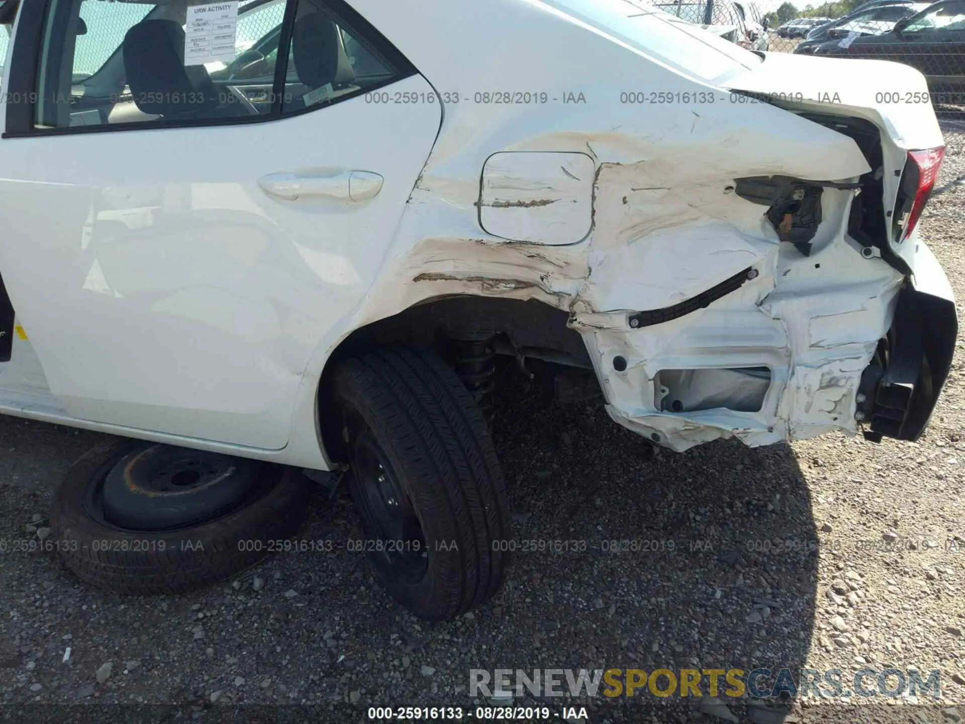 6 fotografías del automóvil dañado 5YFBURHE6KP936814 TOYOTA COROLLA 2019